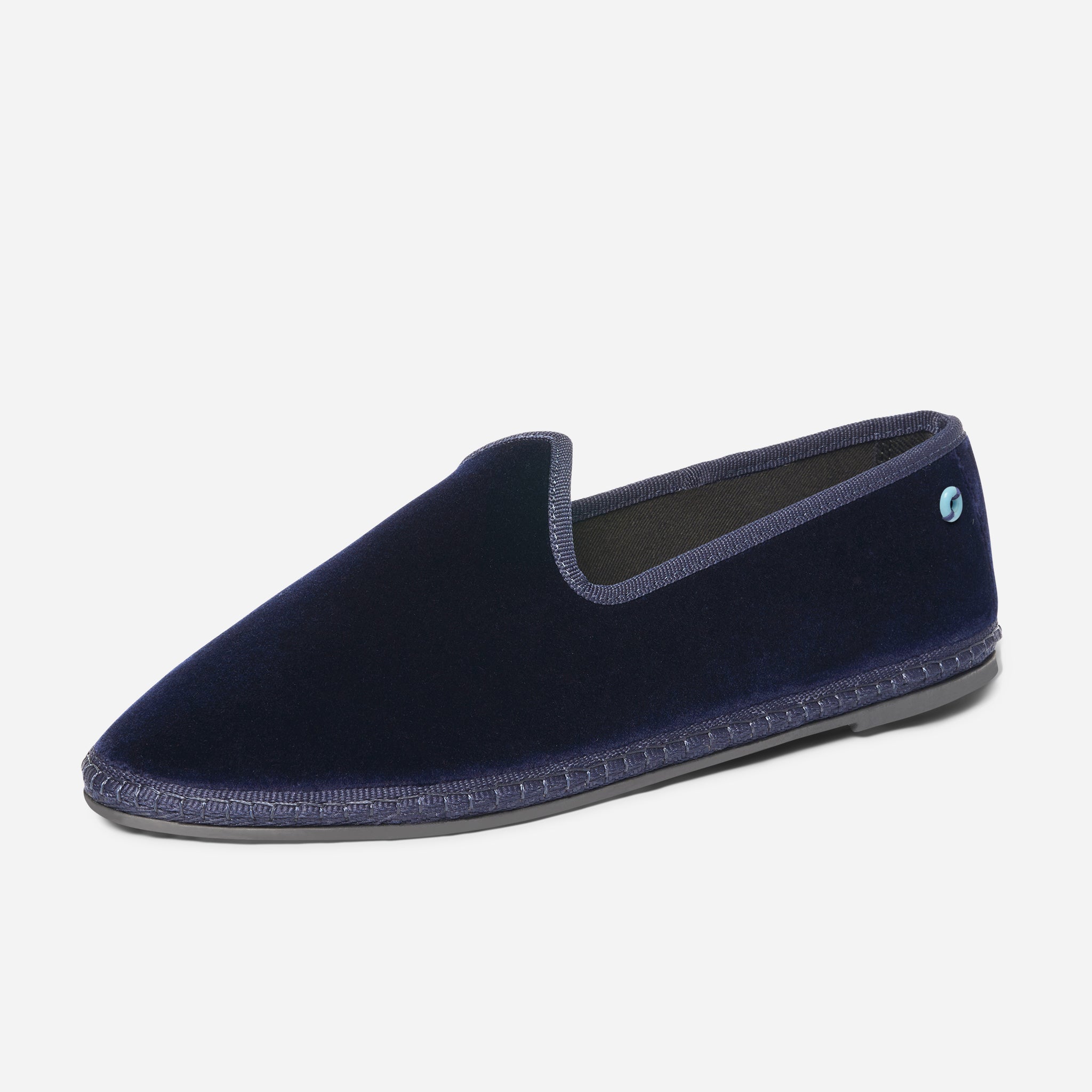 Friulane Wilde uomo in velluto di cotone Blu, profilo laterale