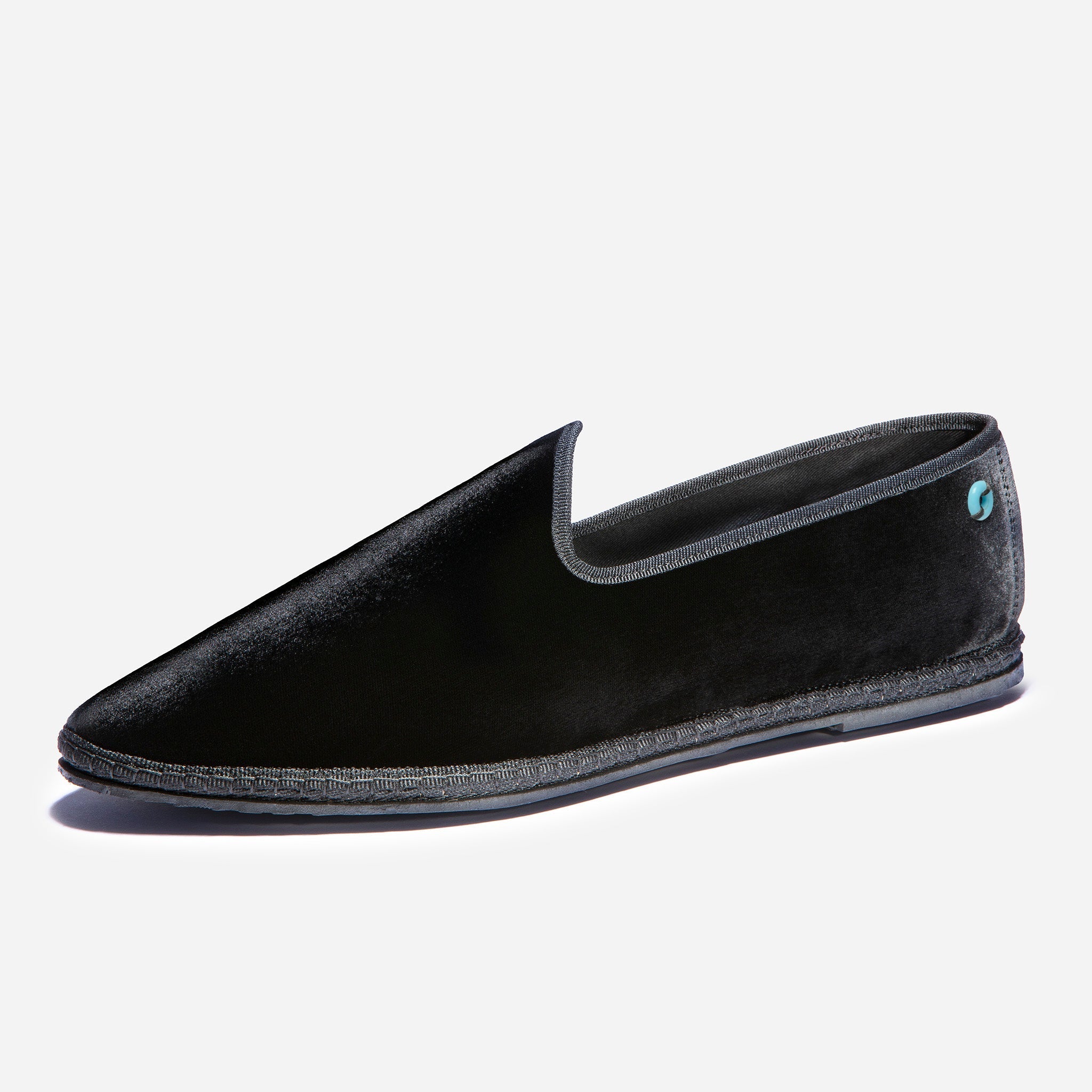 Friulane Wilde uomo in velluto tuxedo Black, profilo laterale