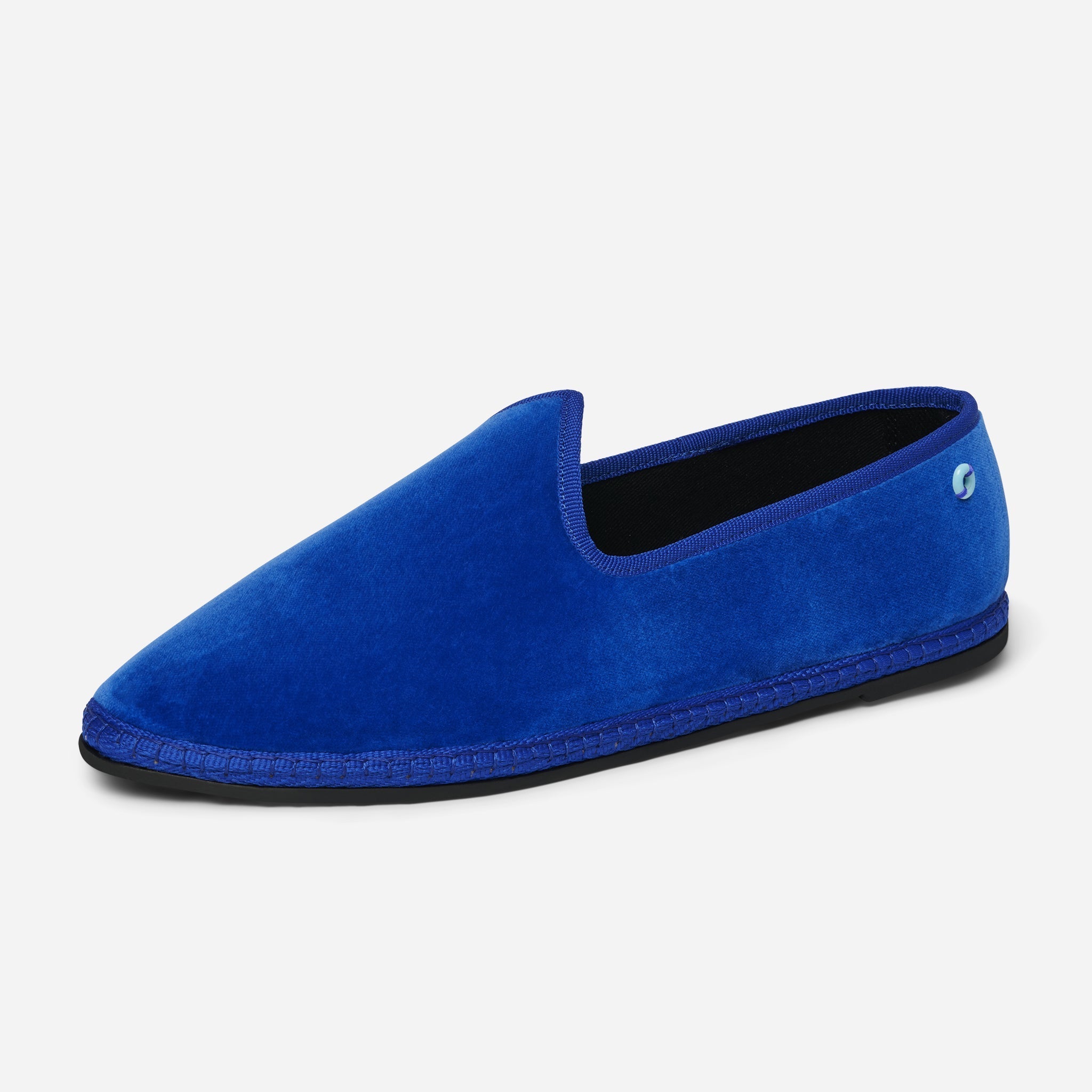 Friulane Wilde uomo in velluto di cotone Blu, profilo laterale