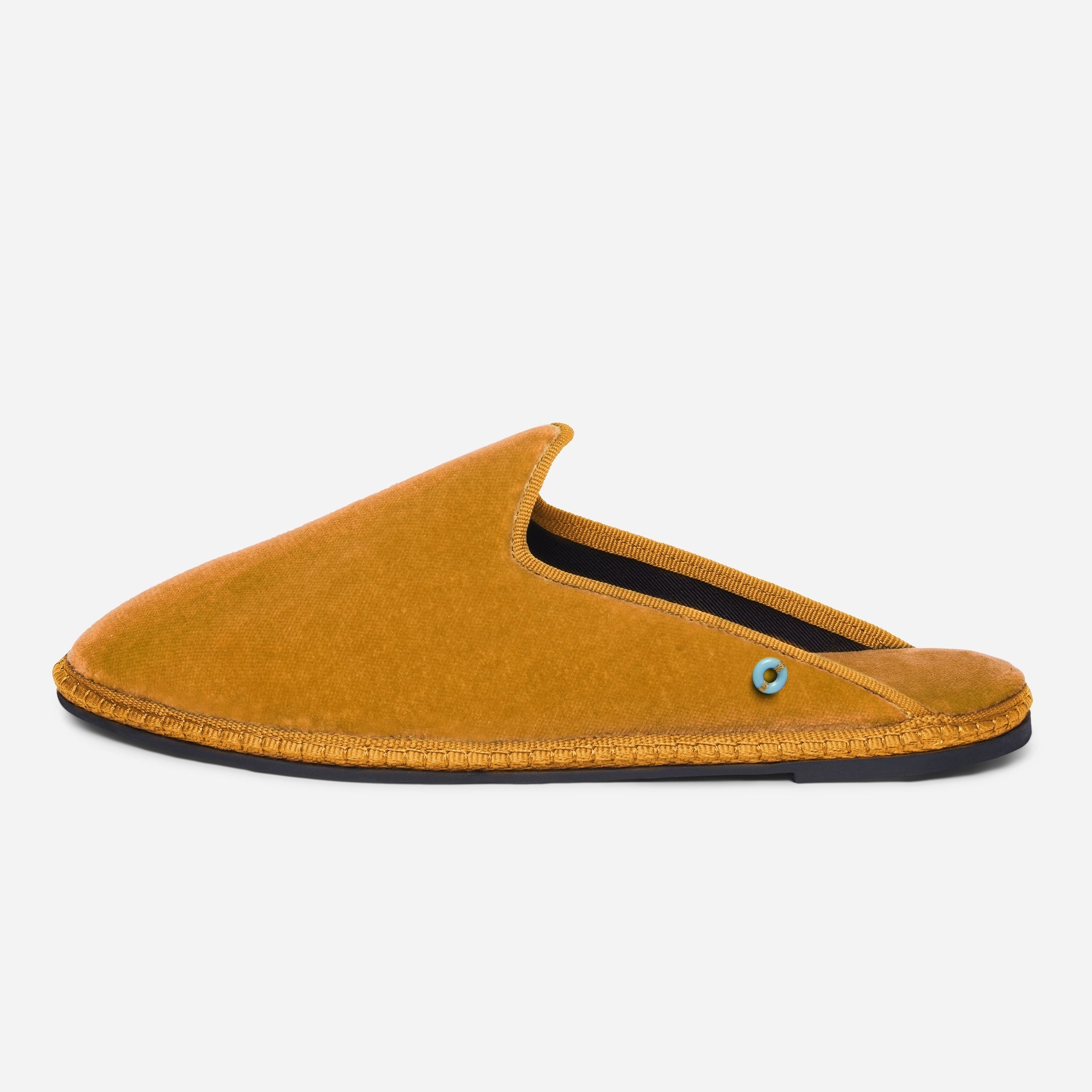 Friulane Dandy uomo in velluto di cotone Giallo, vista frontale