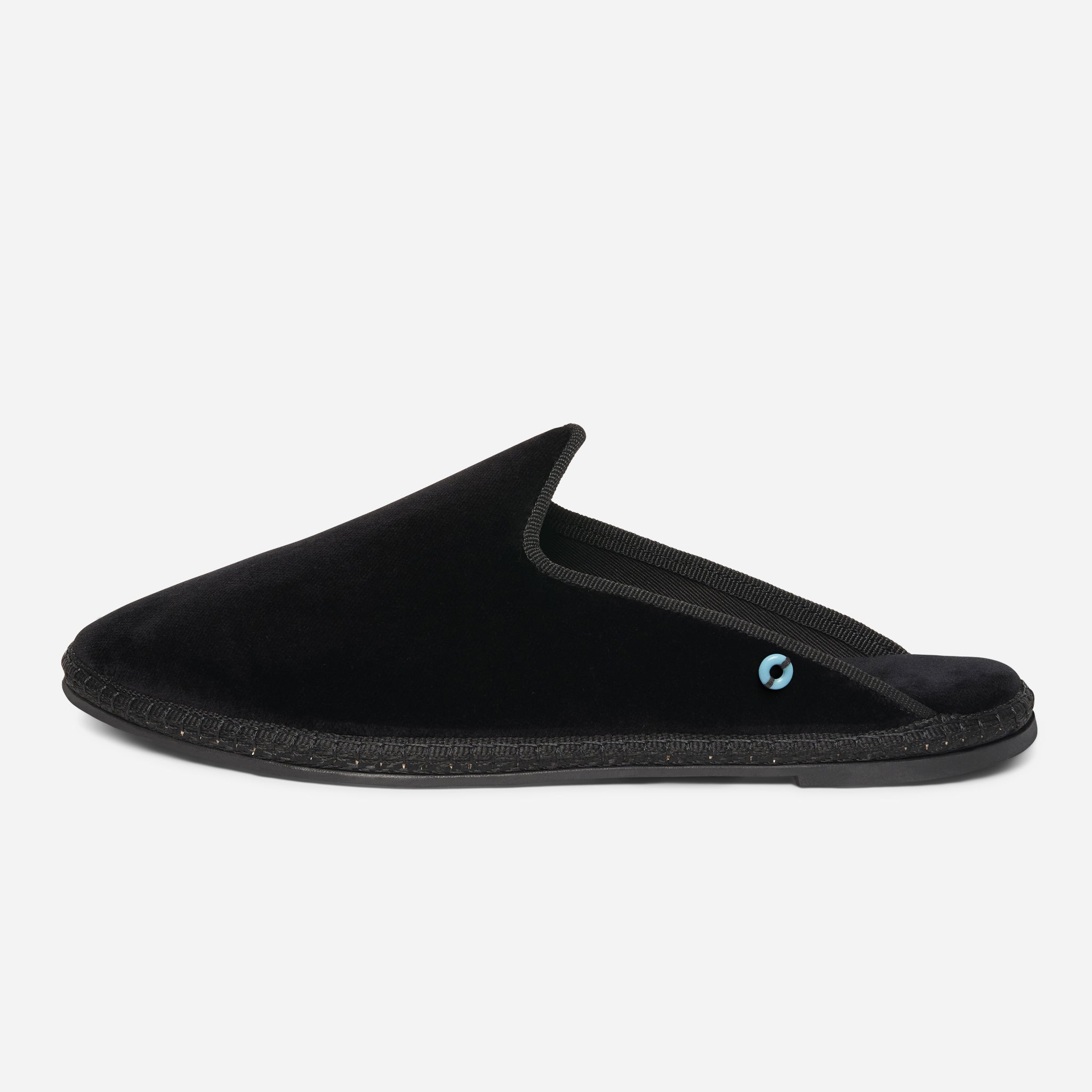 Friulane Dandy uomo in velluto di cotone Nero, vista frontale