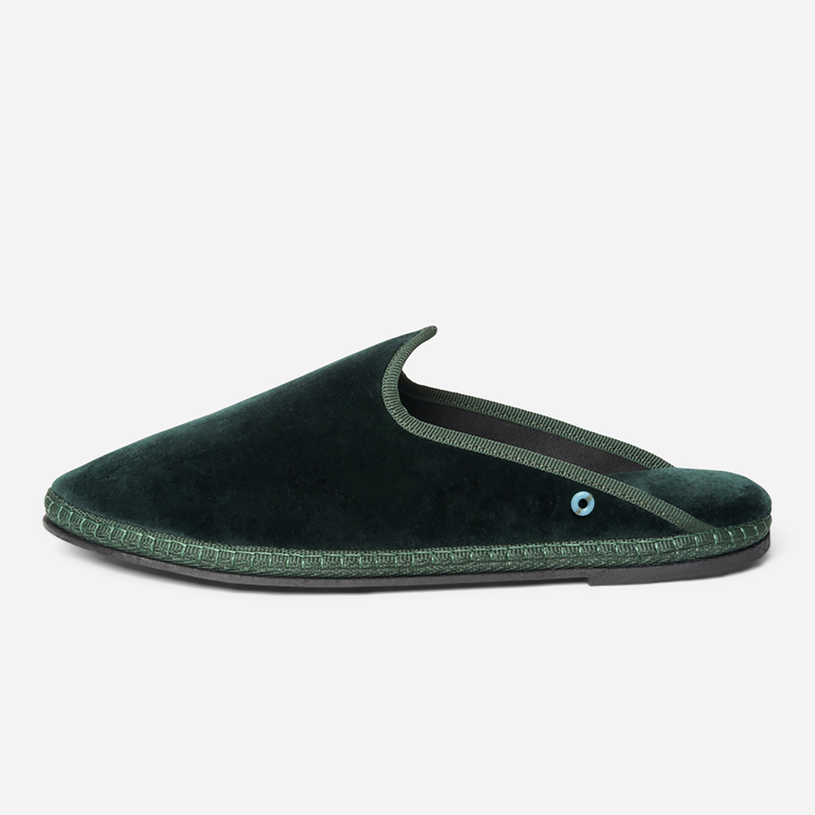 Friulane Dandy uomo in velluto di cotone Verde, vista frontale