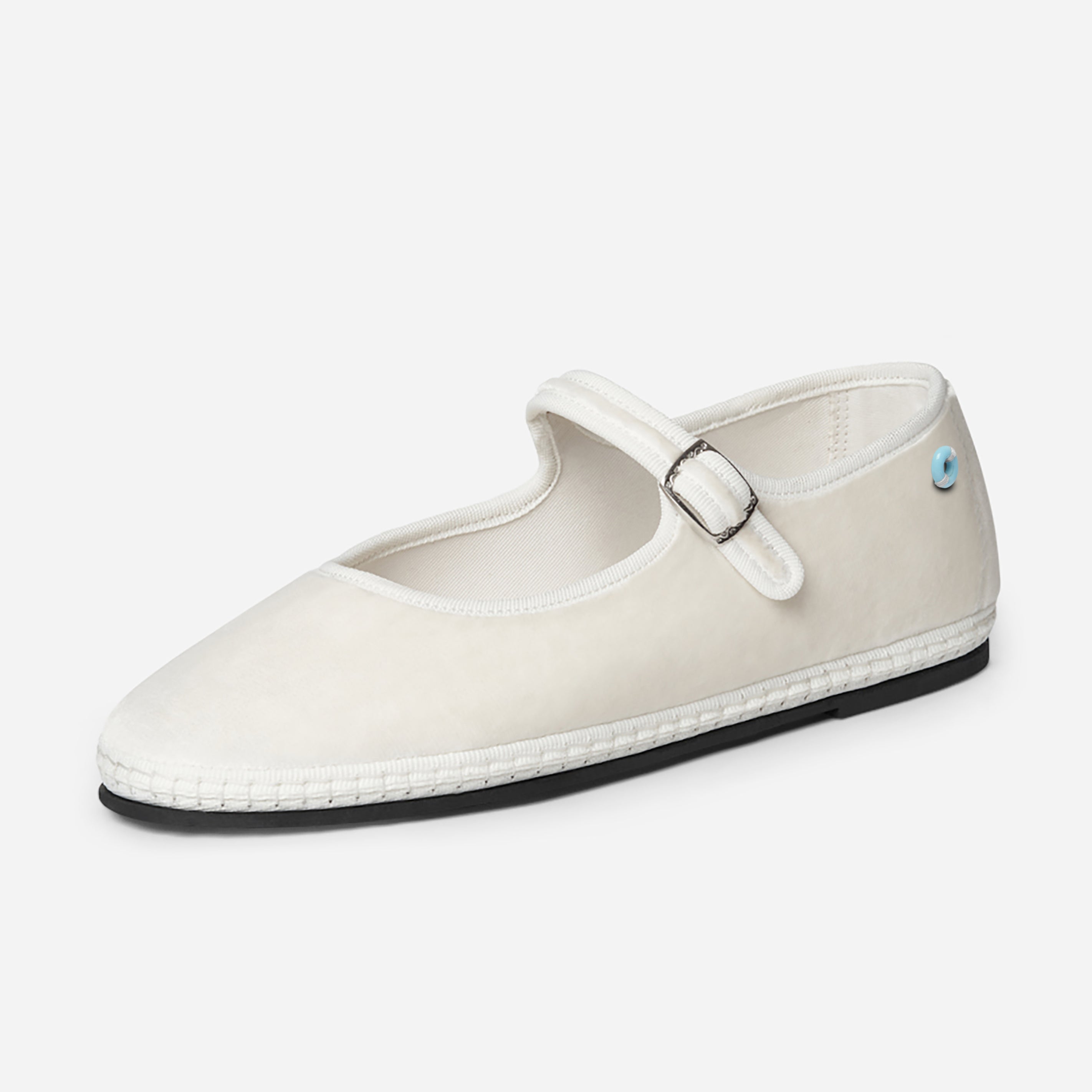 Friulane Mary Jane uomo in velluto di cotone, profilo laterale