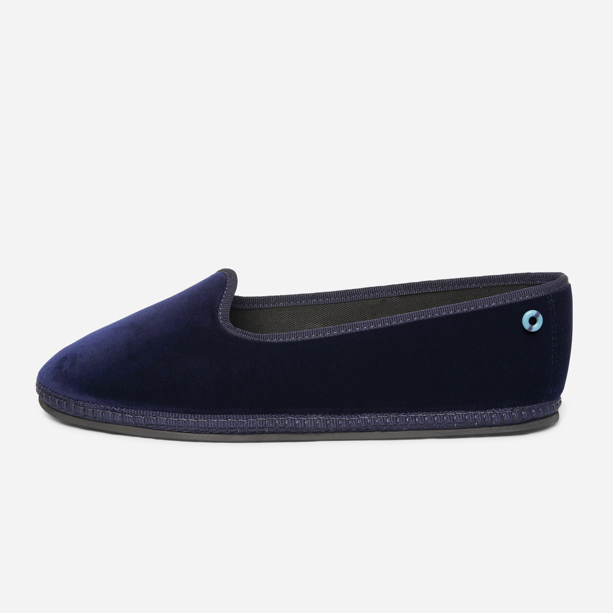 Friulane Modigliani in velluto di cotone Blu, vista frontale