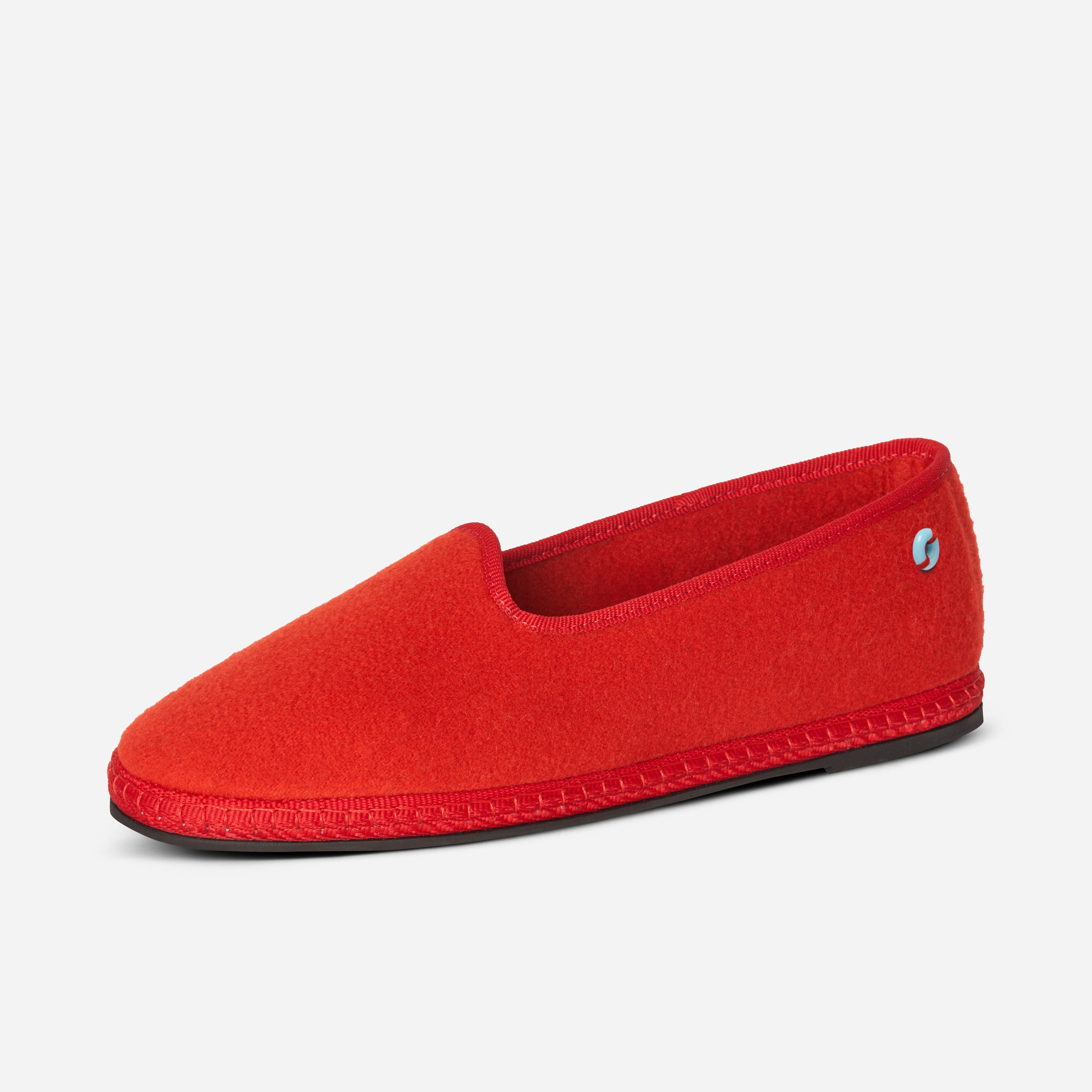 Friulane Modigliani in cashmere Rosso, profilo laterale