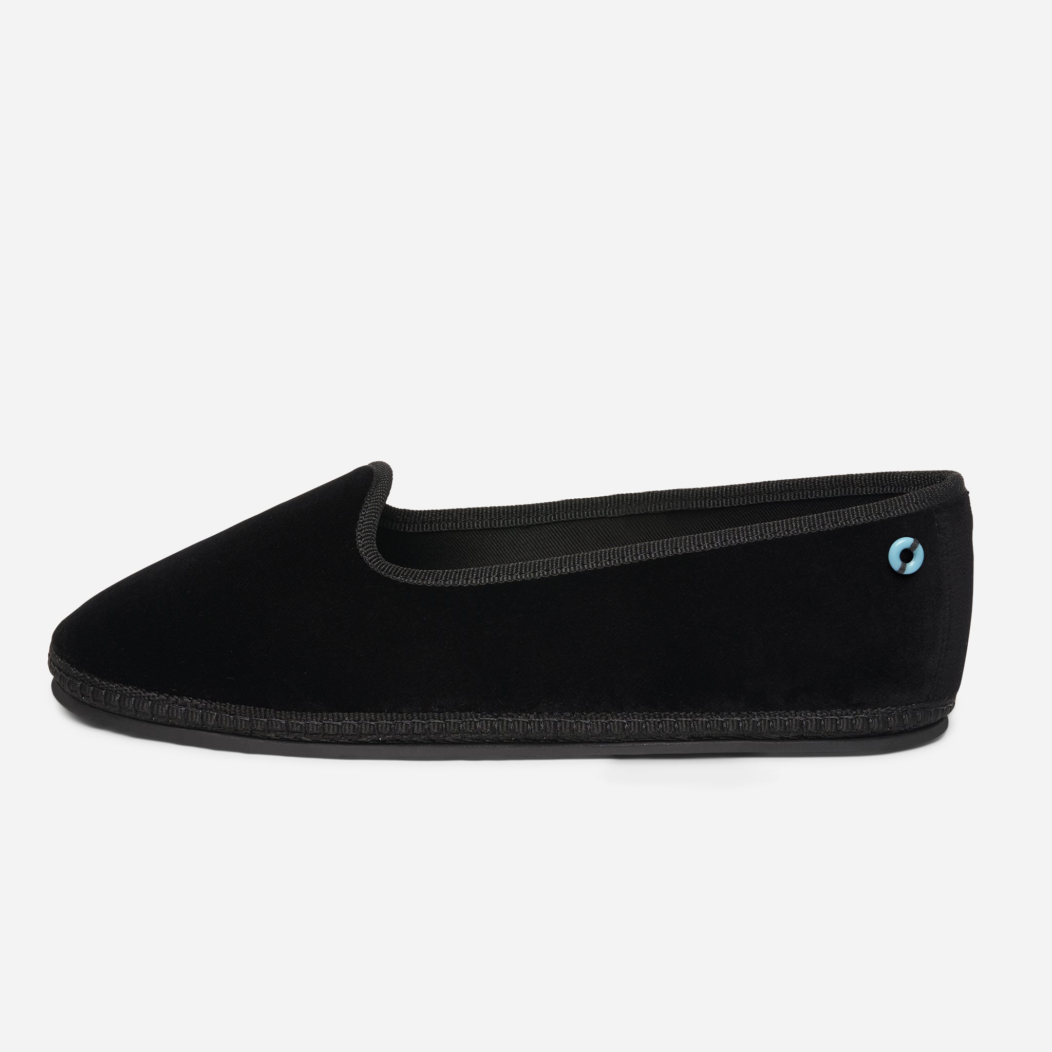 Friulane Modigliani in velluto di cotone Nero, vista frontale