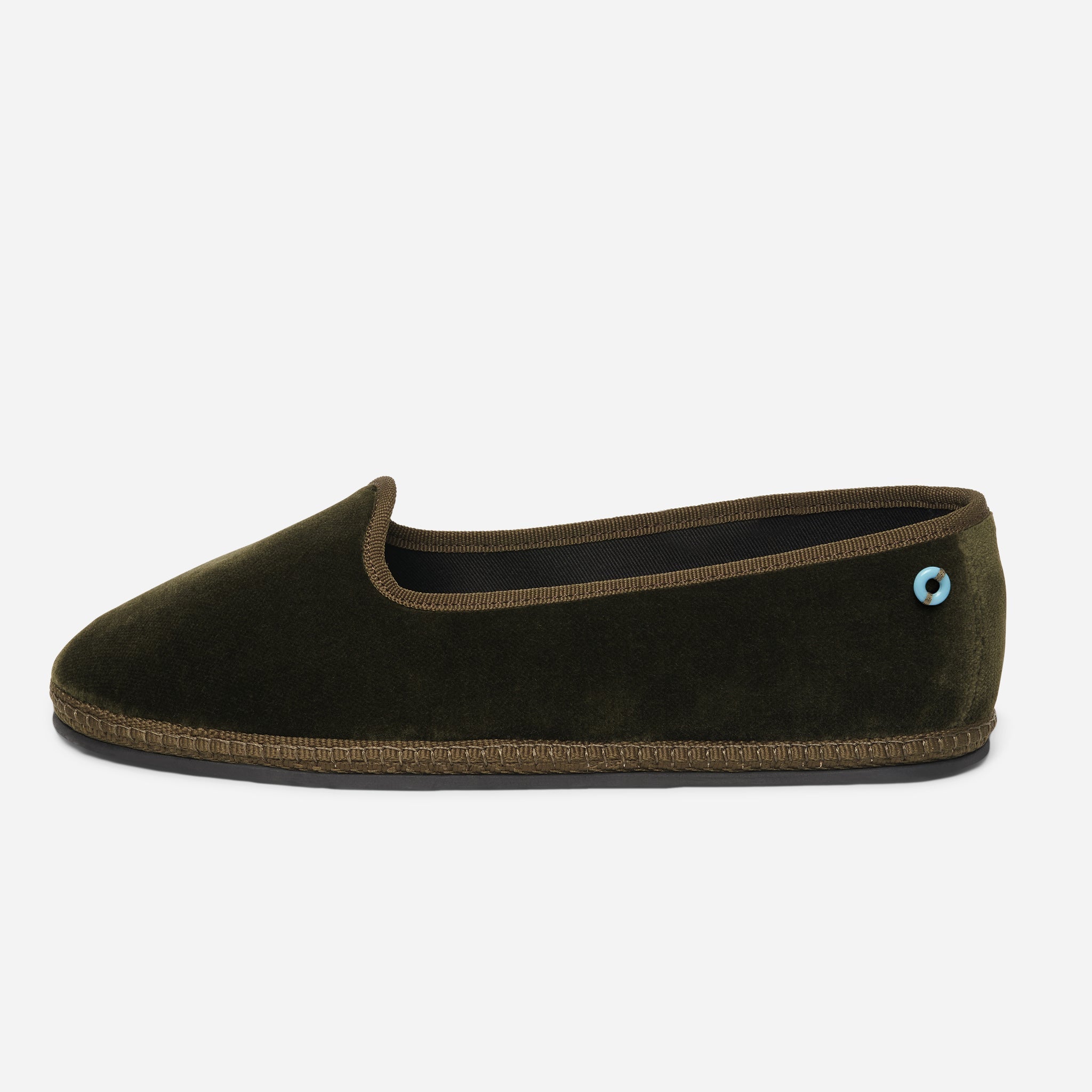 Friulane Modigliani in velluto di cotone Verde, vista frontale