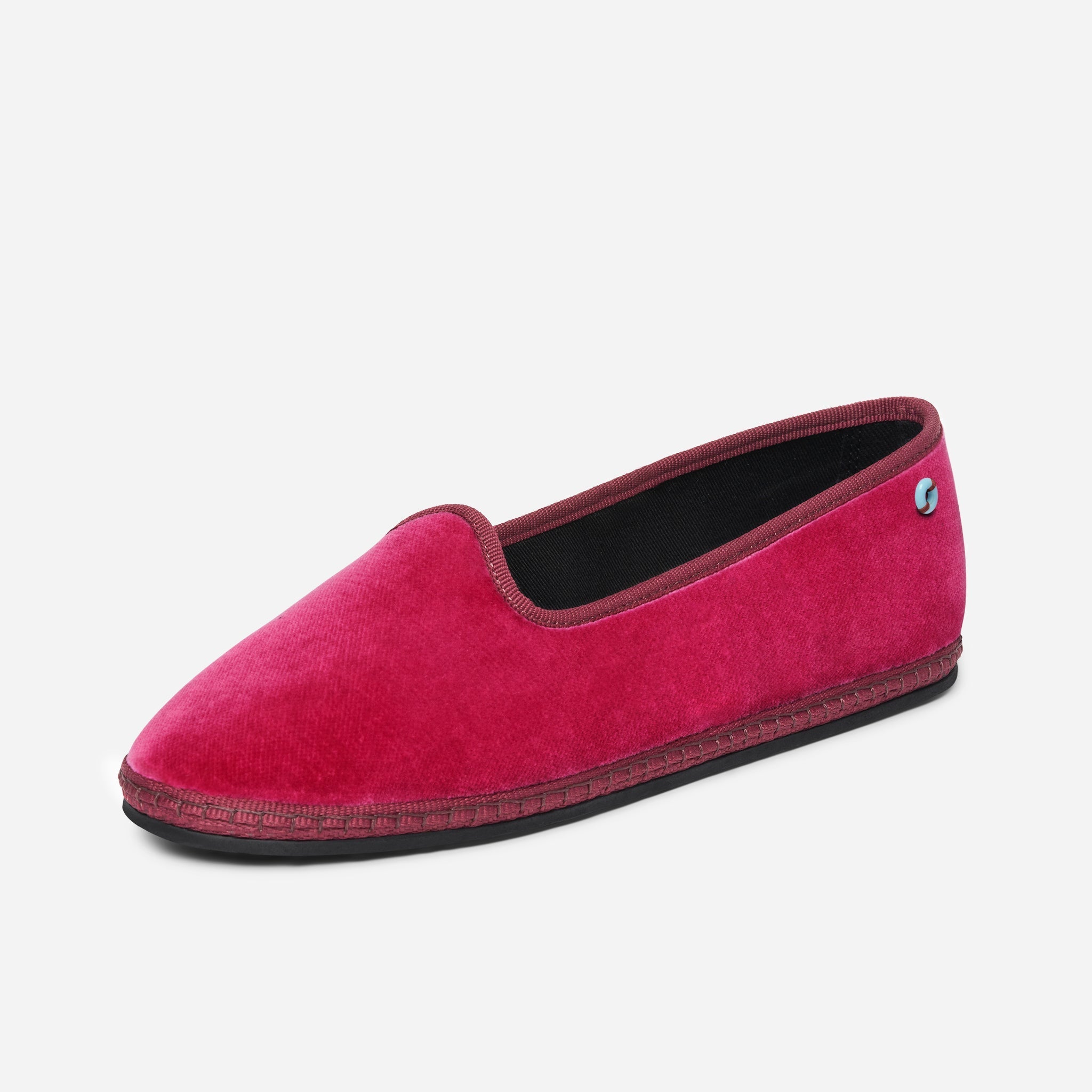 Friulane Modigliani in velluto di cotone Rosa, profilo laterale