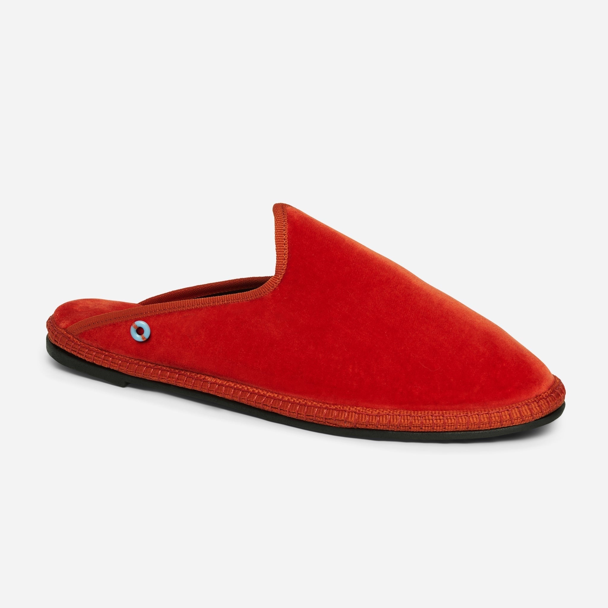 Friulane Dandy uomo in velluto di cotone Arancio, profilo laterale