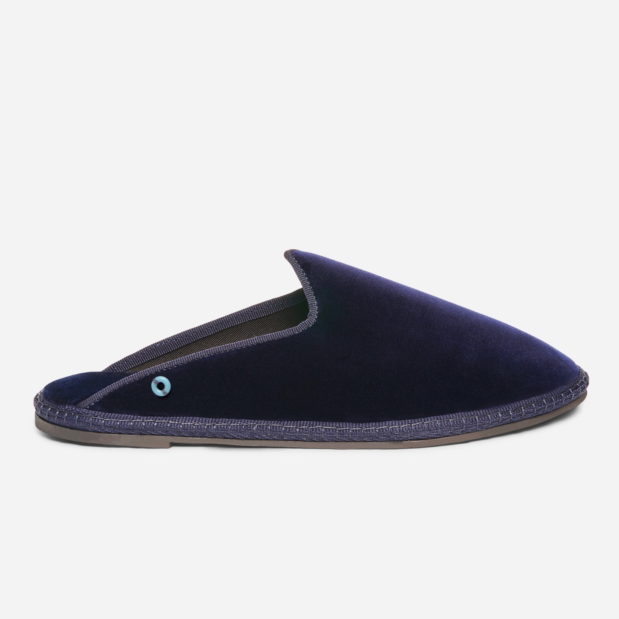 Friulane Dandy uomo in velluto di cotone Blu, vista frontale