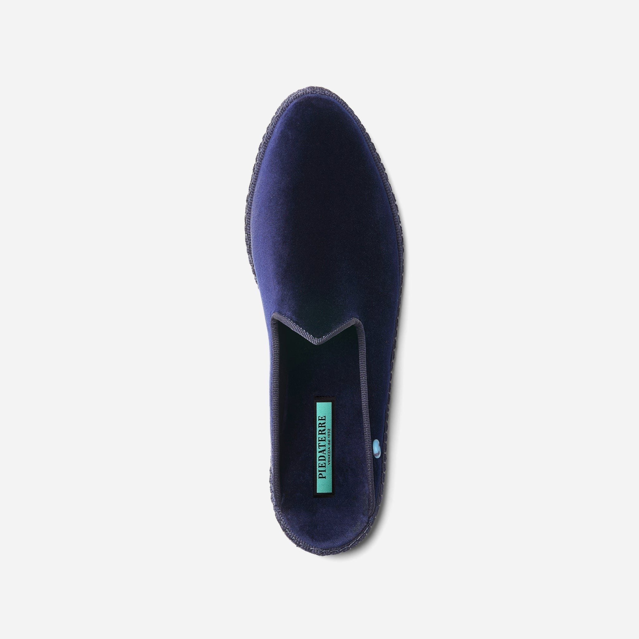 Friulane Dandy uomo in velluto di cotone Blu, vista dall'alto
