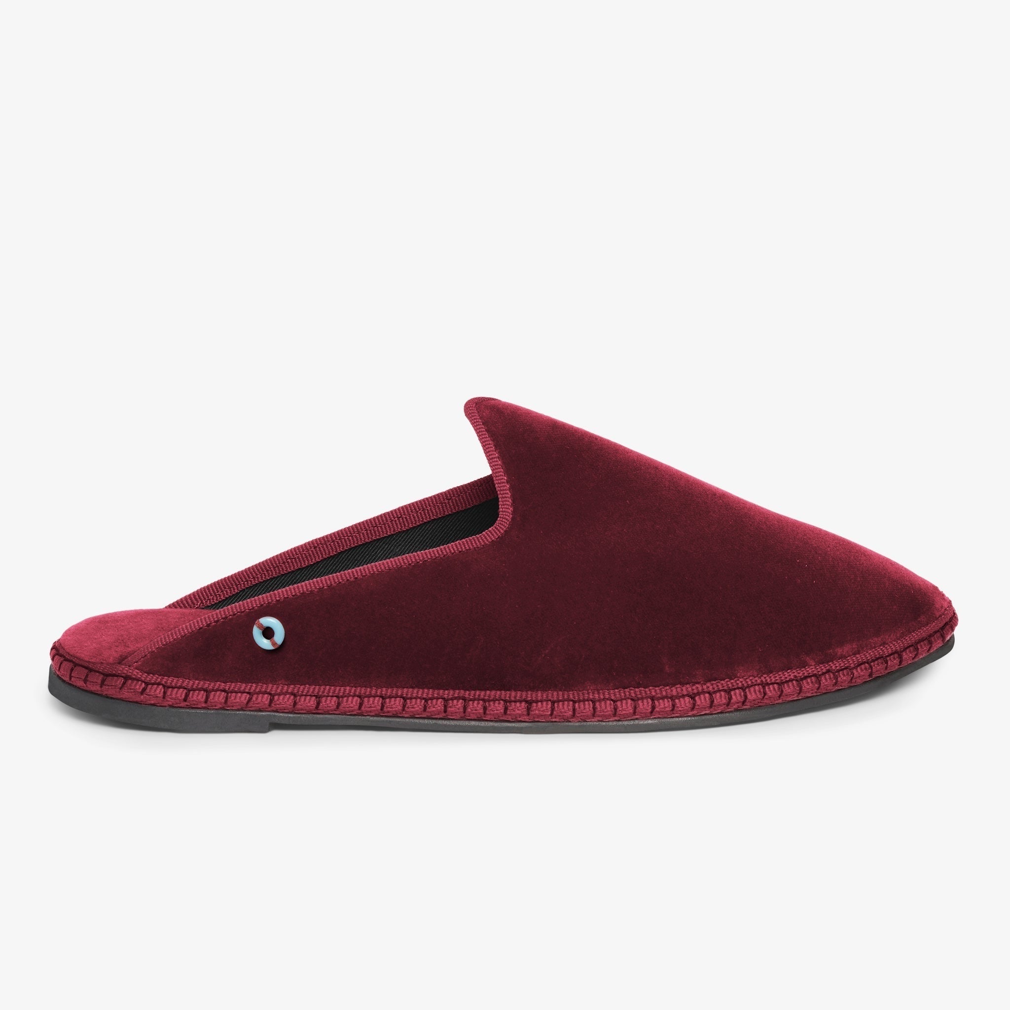 Friulane Dandy uomo in velluto di cotone Bordeaux, vista frontale