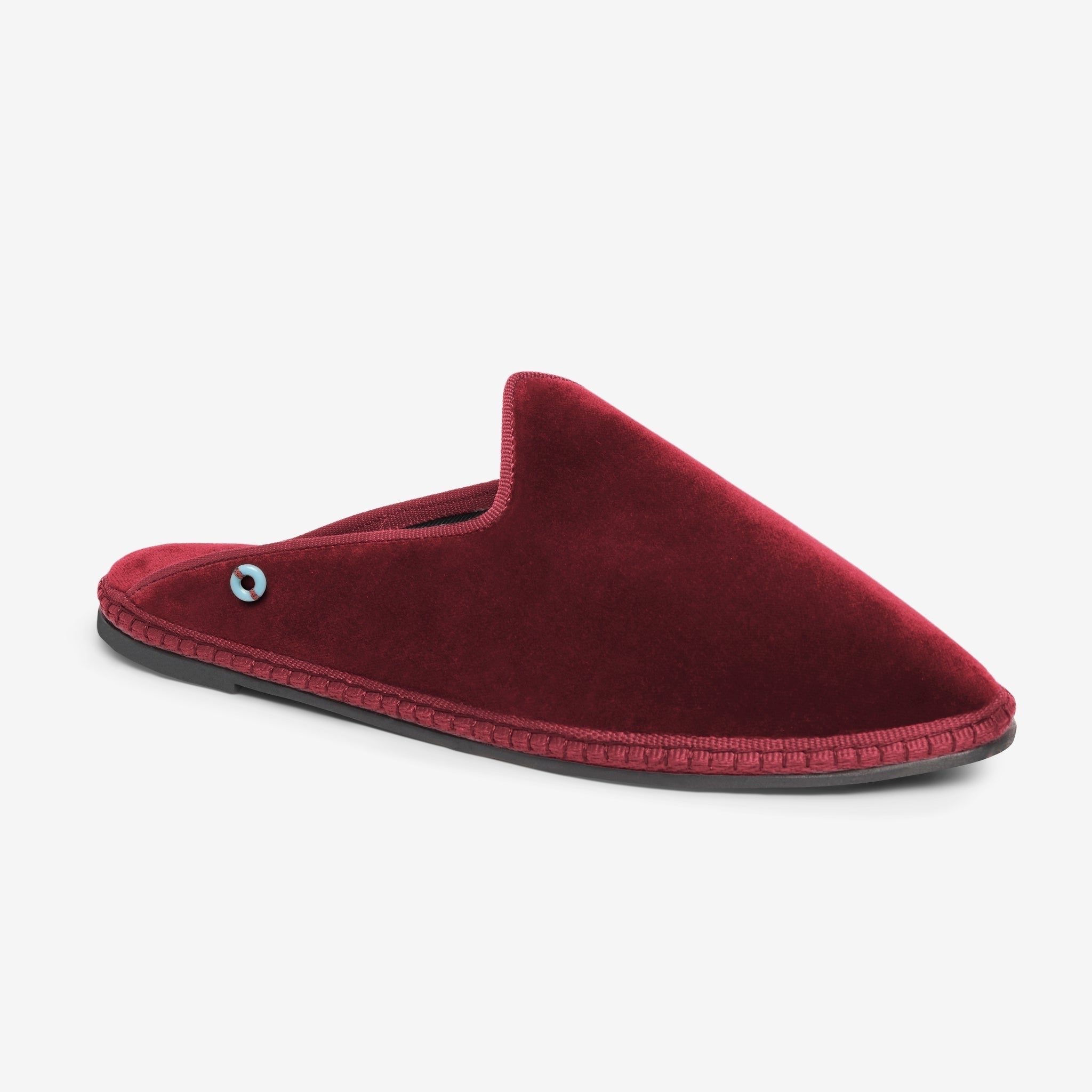 Friulane Dandy uomo in velluto di cotone Bordeaux, profilo laterale