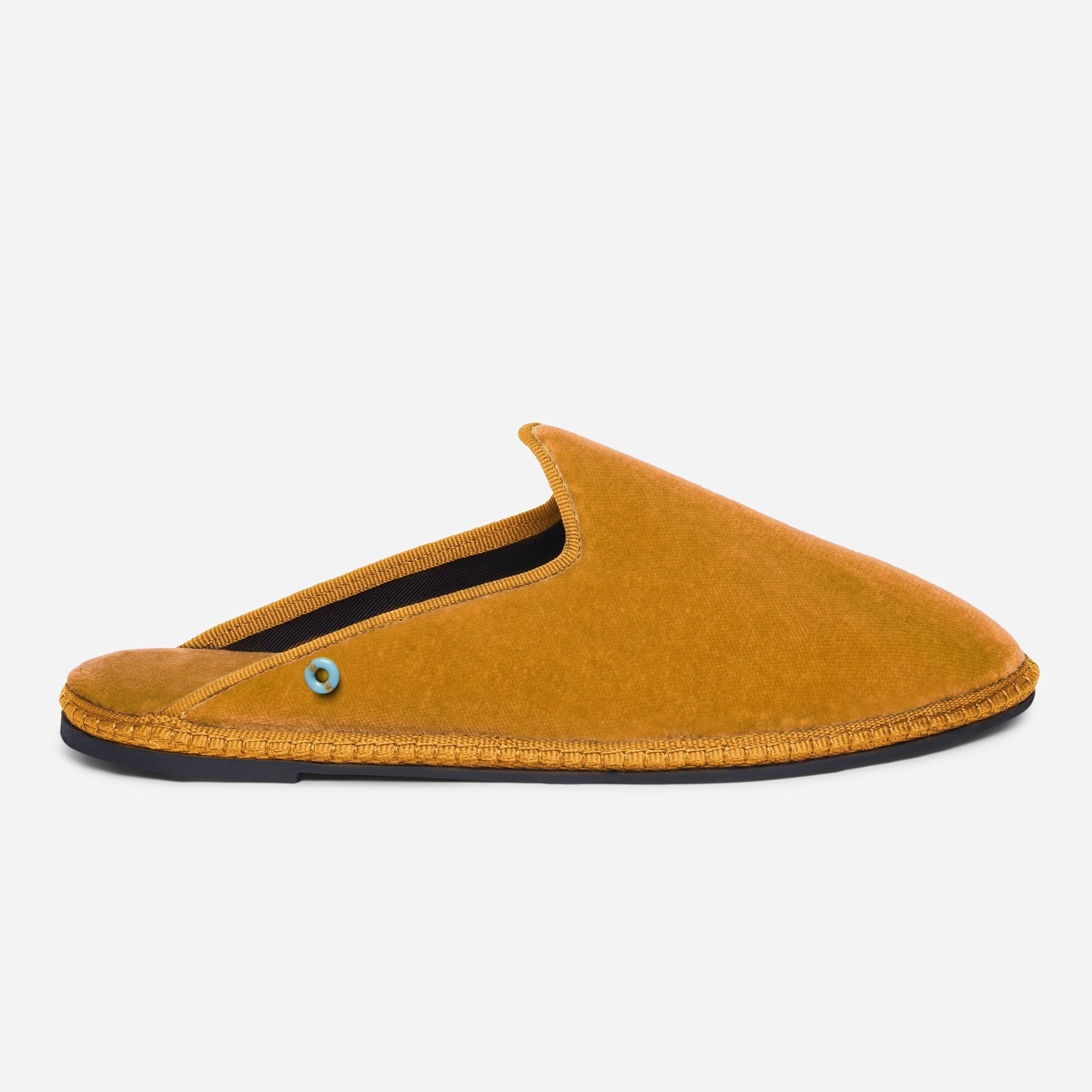 Friulane Dandy uomo in velluto di cotone Giallo, vista frontale