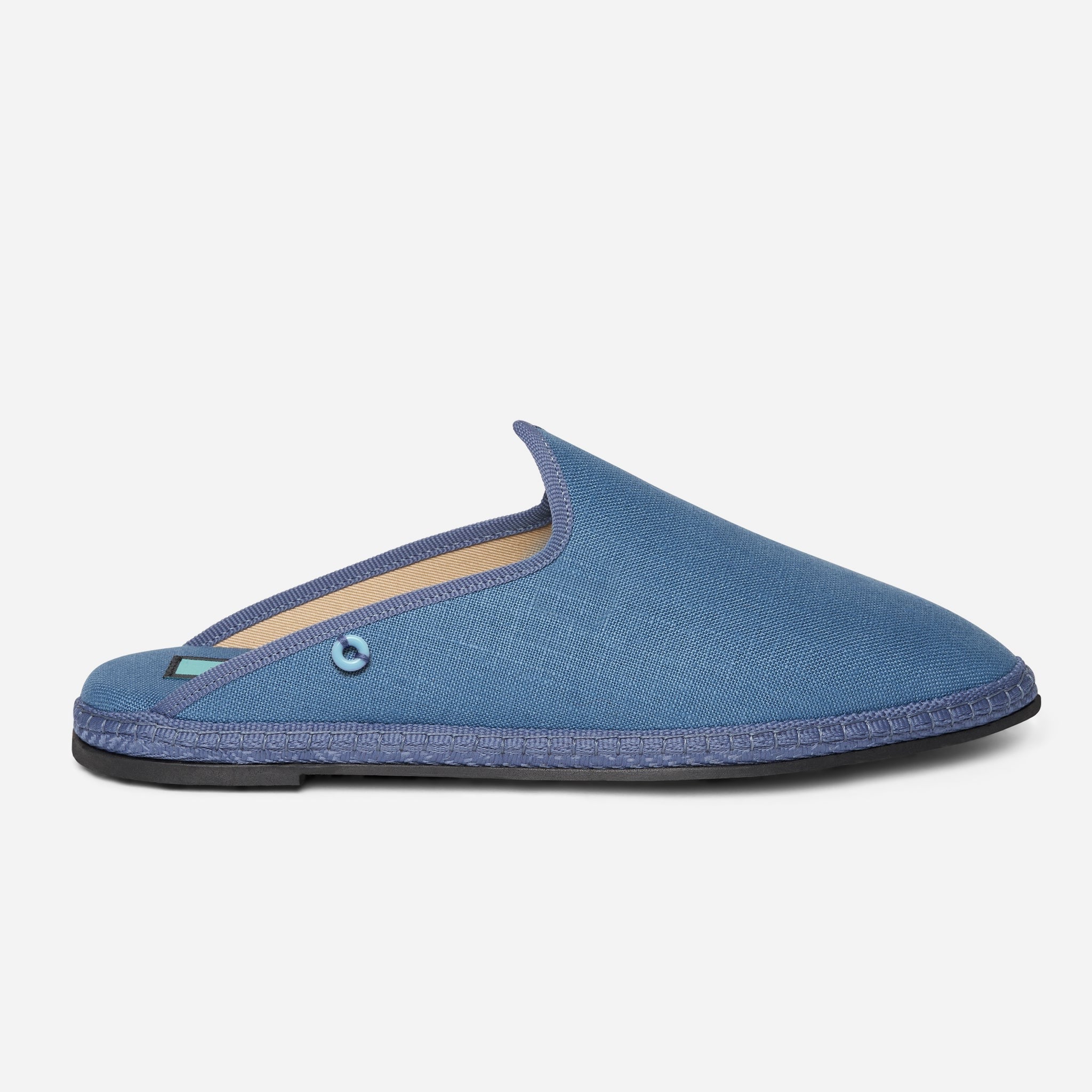 Friulane Dandy uomo in lino Azzurro, vista frontale