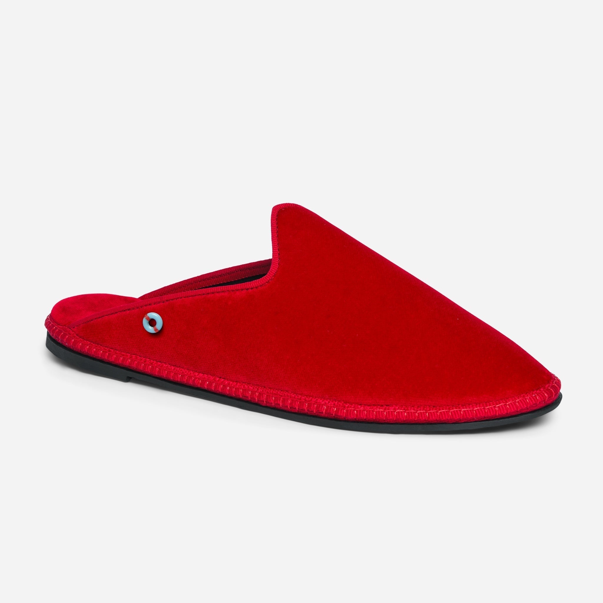 Friulane Dandy uomo in velluto di cotone Rosso, profilo laterale