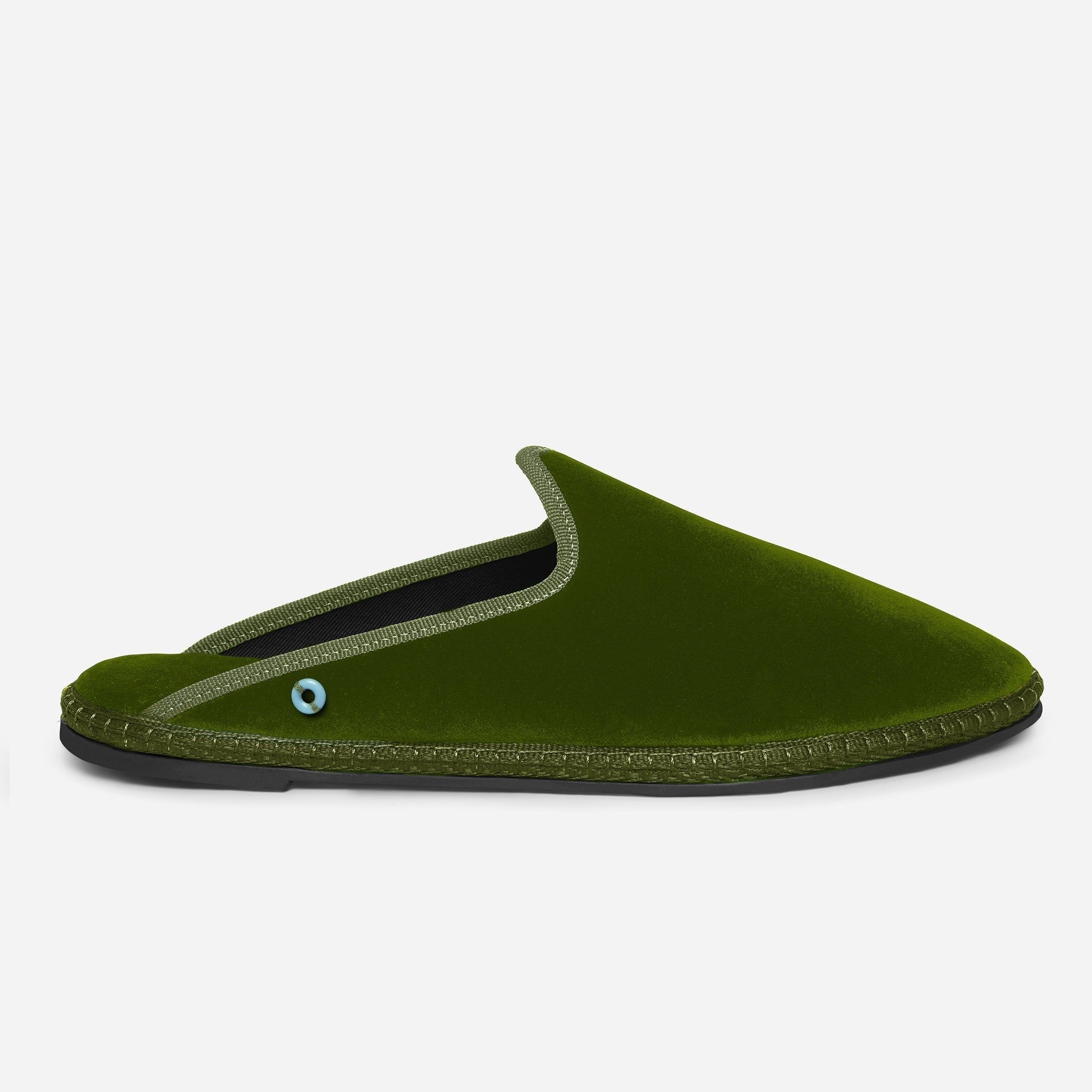 Friulane Dandy uomo in velluto di cotone Verde, vista frontale