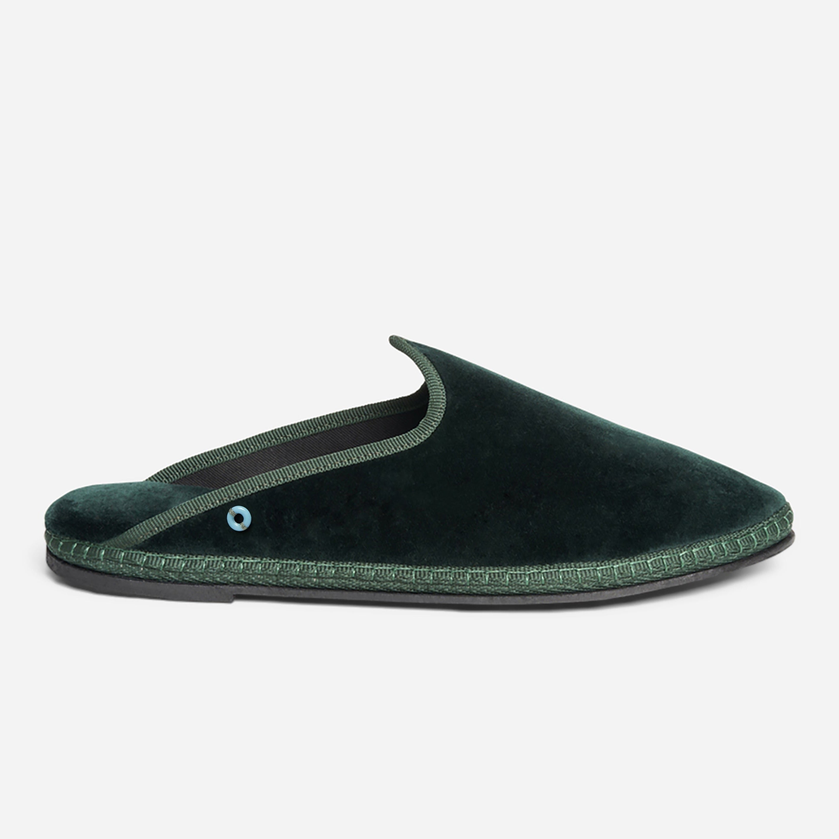 Friulane Dandy uomo in velluto di cotone Verde, vista frontale