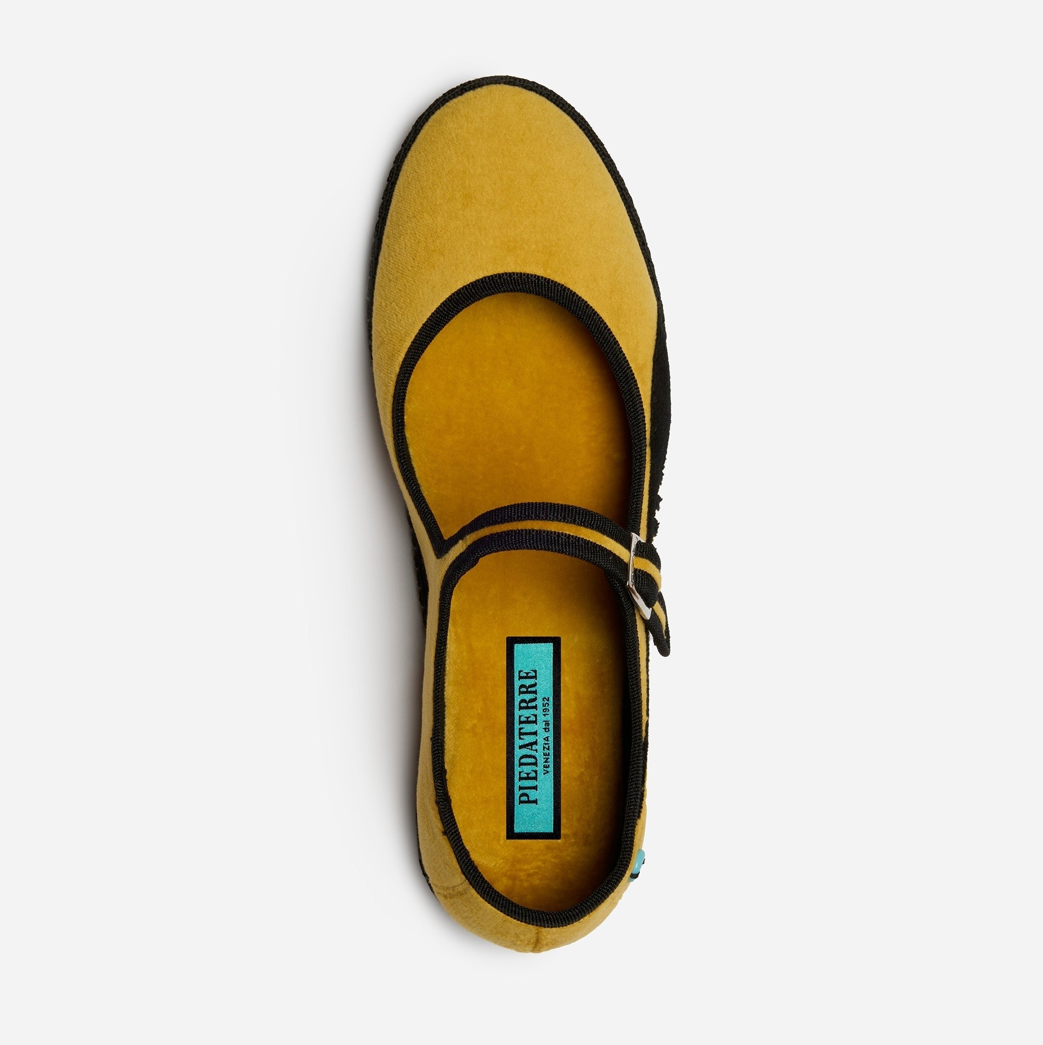 Friulane Mary Jane donna in velluto di cotone Black, vista dall'alto