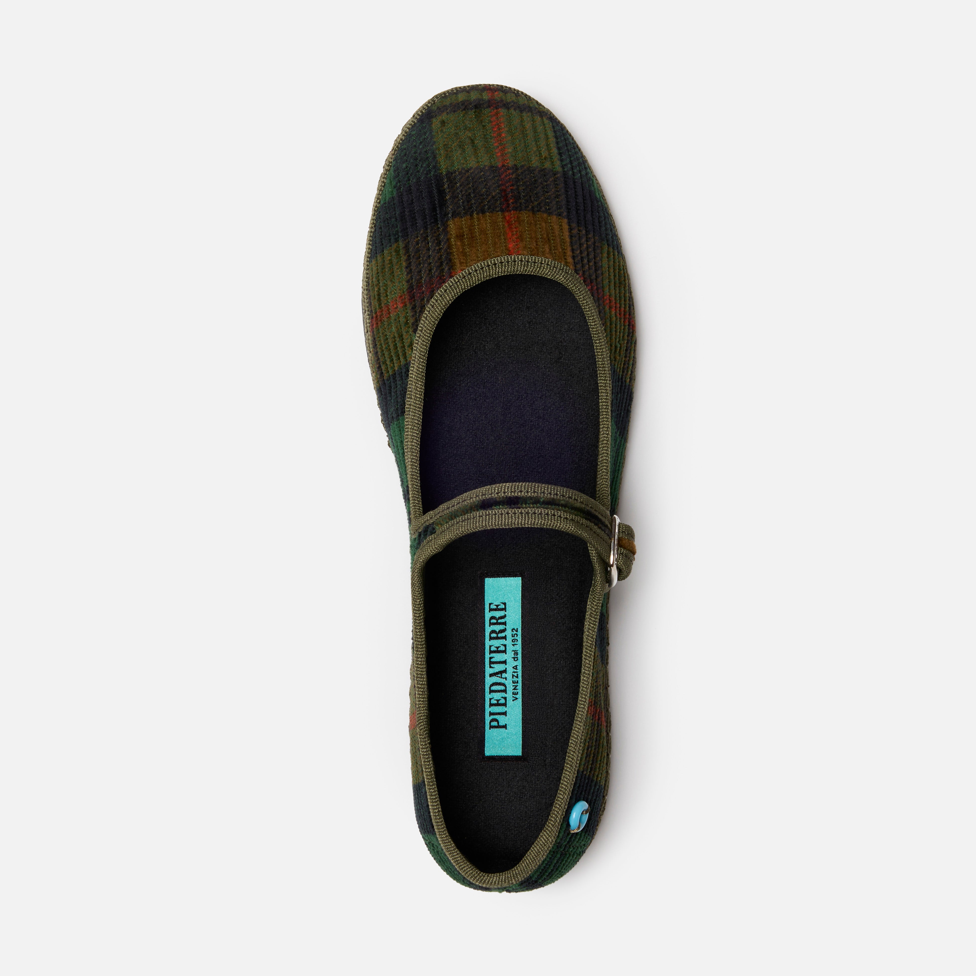 Mary Jane Velvet Tartan Corduroy