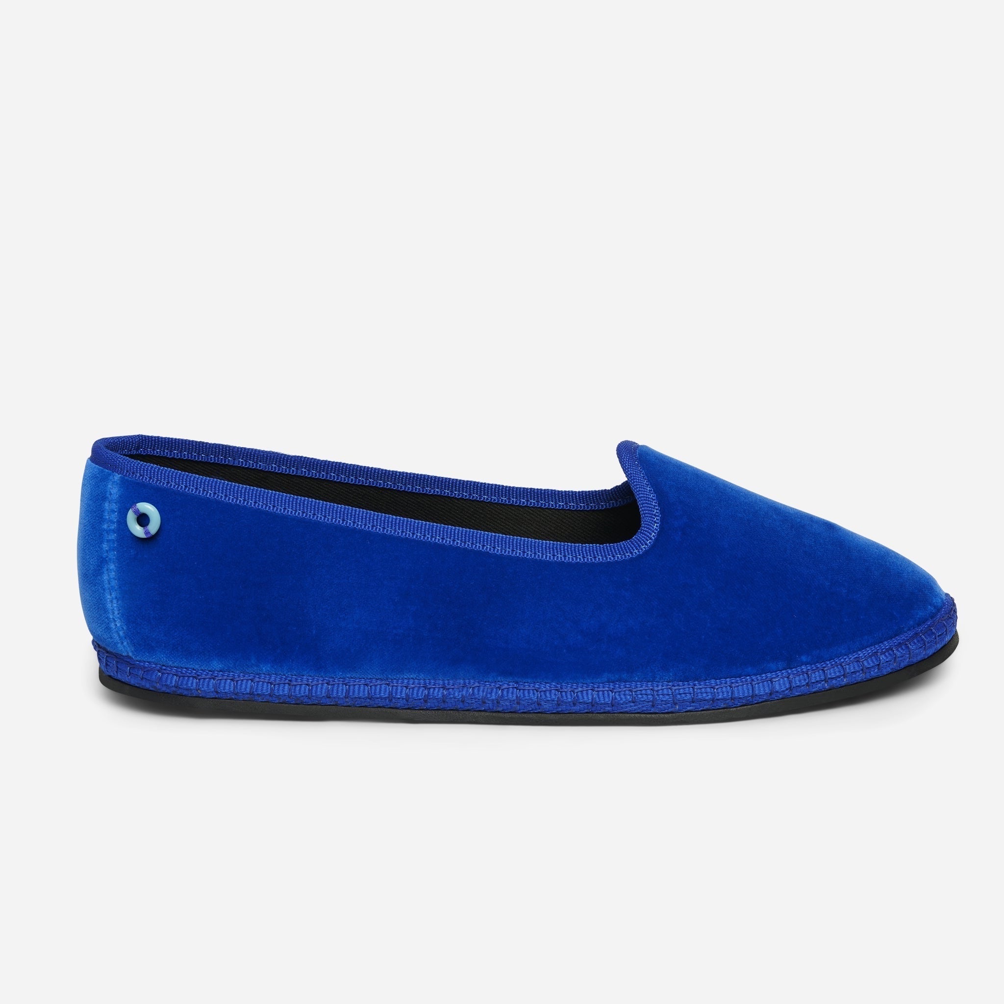 Friulane Modigliani in velluto di cotone Blu, vista frontale