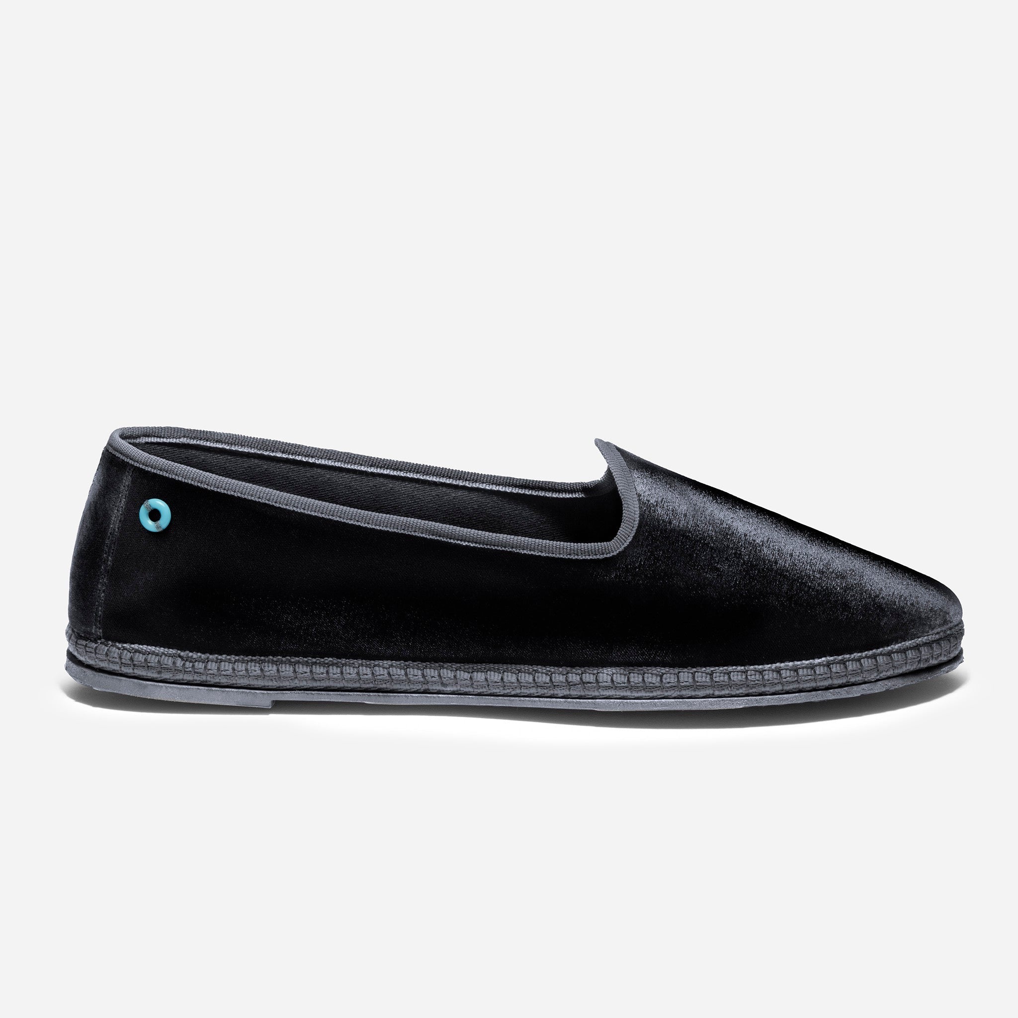 Friulane Modigliani in velluto tuxedo Black, vista frontale