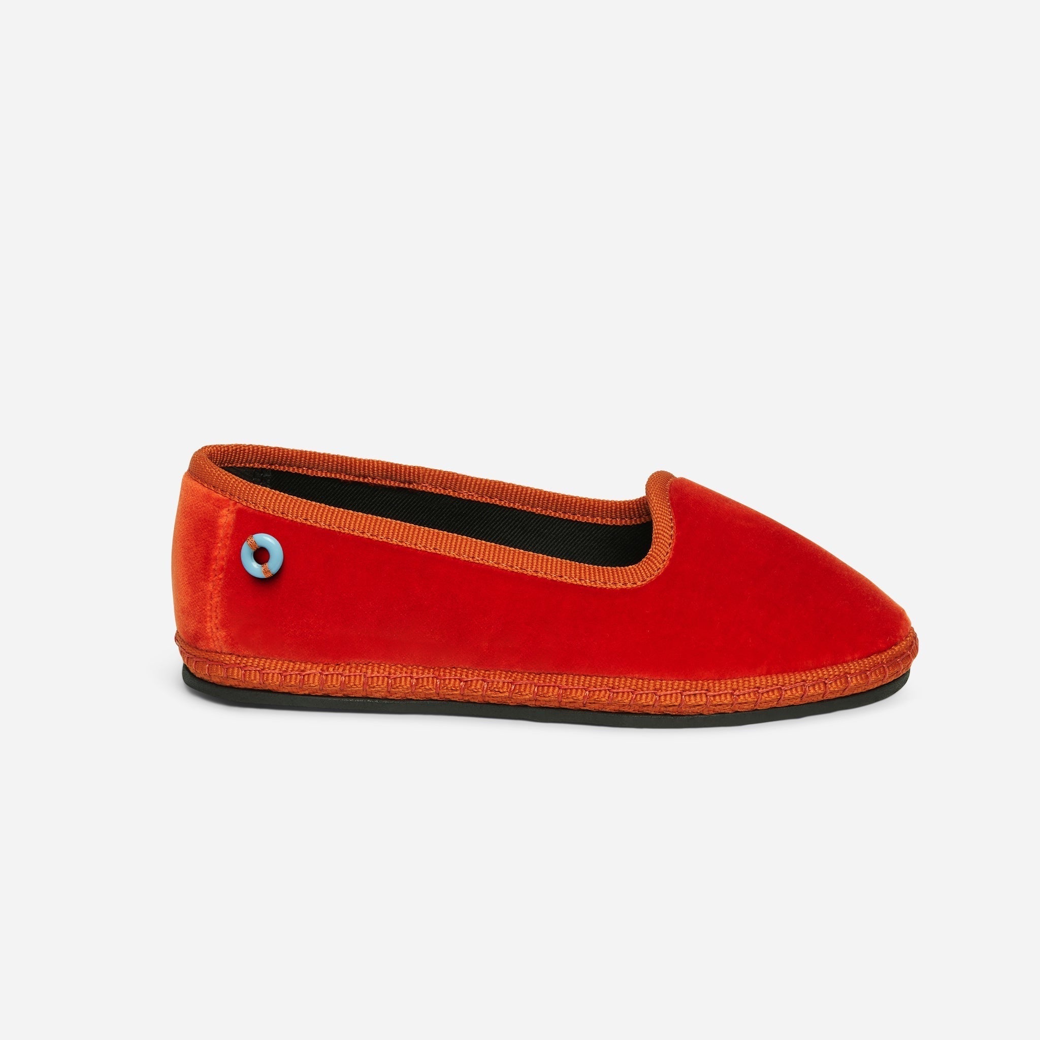 Friulane Modigliani bambino in velluto di cotone Arancio, vista frontale