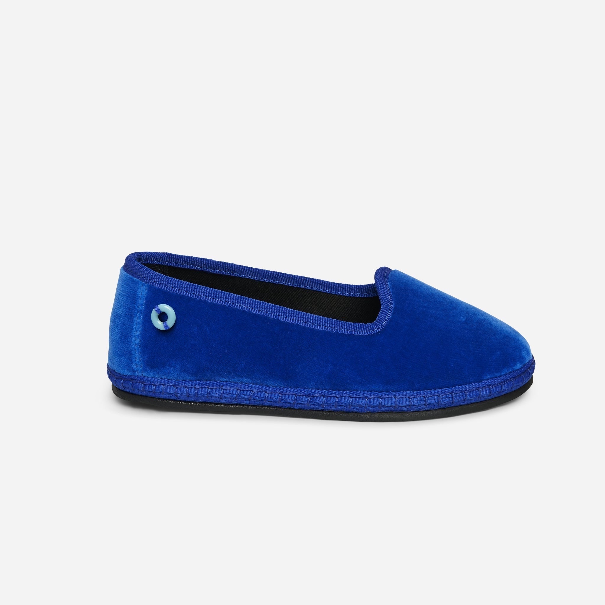 Friulane Modigliani bambino in velluto di cotone Blu, vista frontale