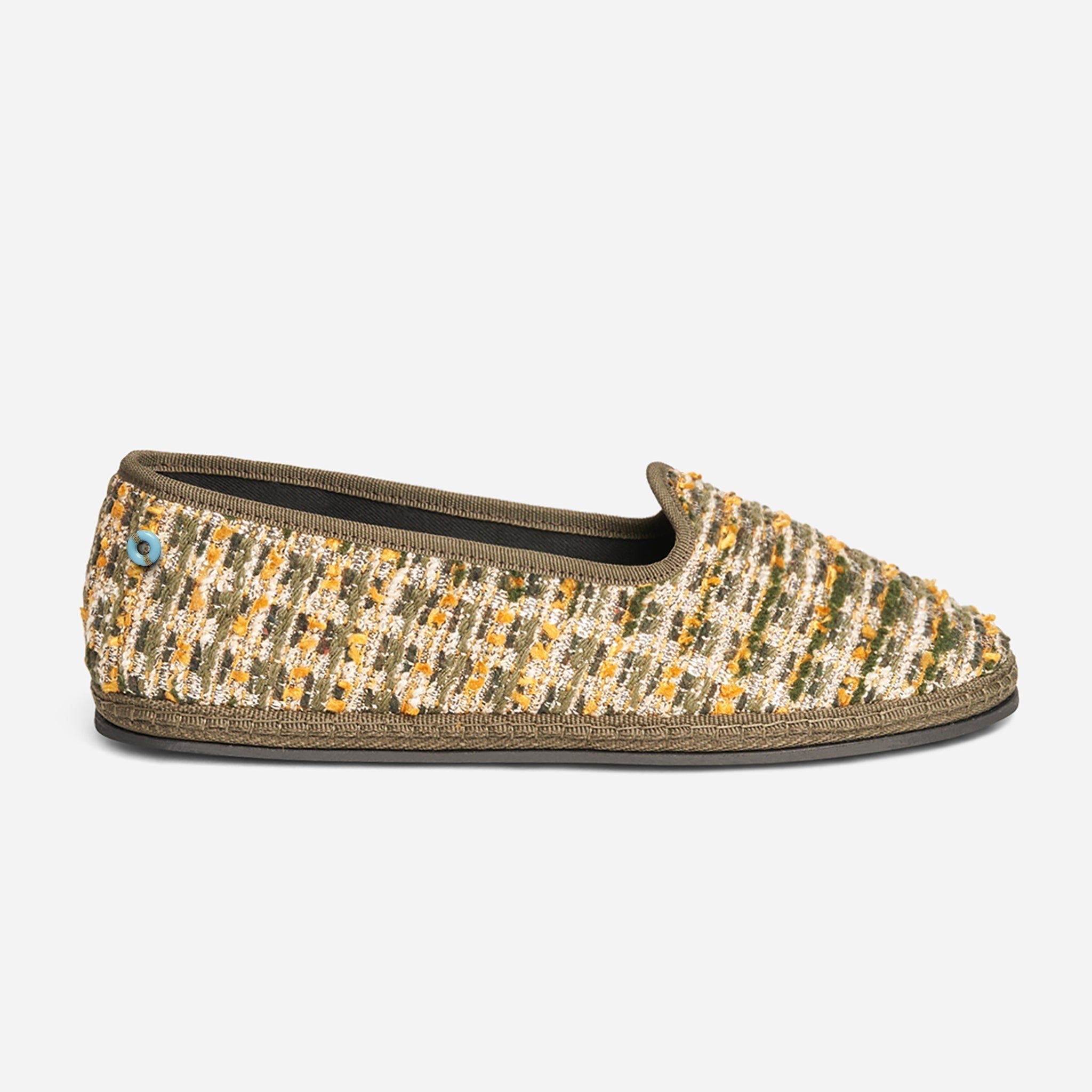 Friulane Modigliani in tweed Green, vista frontale