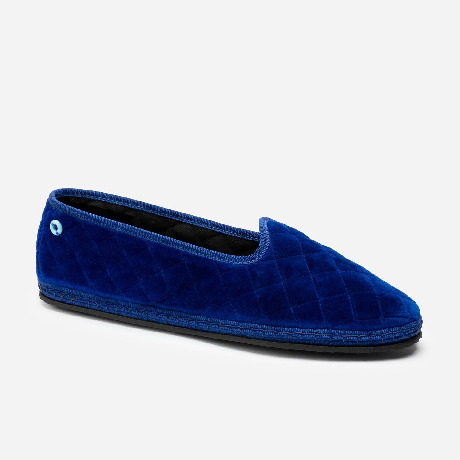 Friulane Modigliani in velluto di cotone Blu, profilo laterale