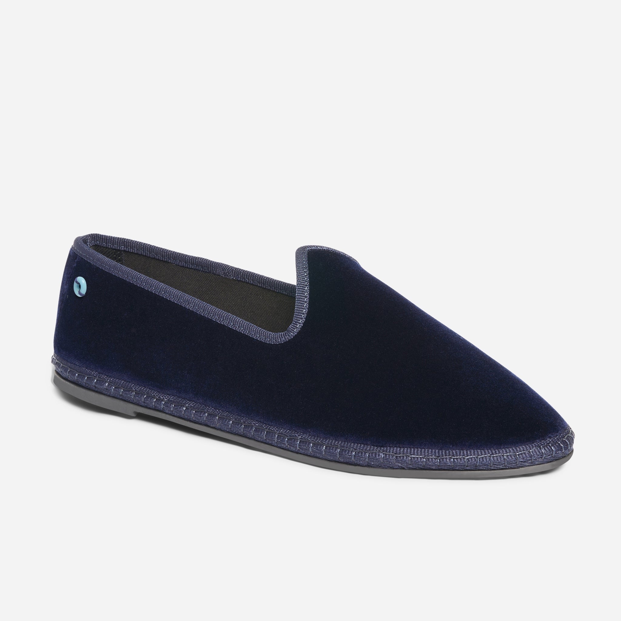 Friulane Wilde uomo in velluto di cotone Blu, profilo laterale