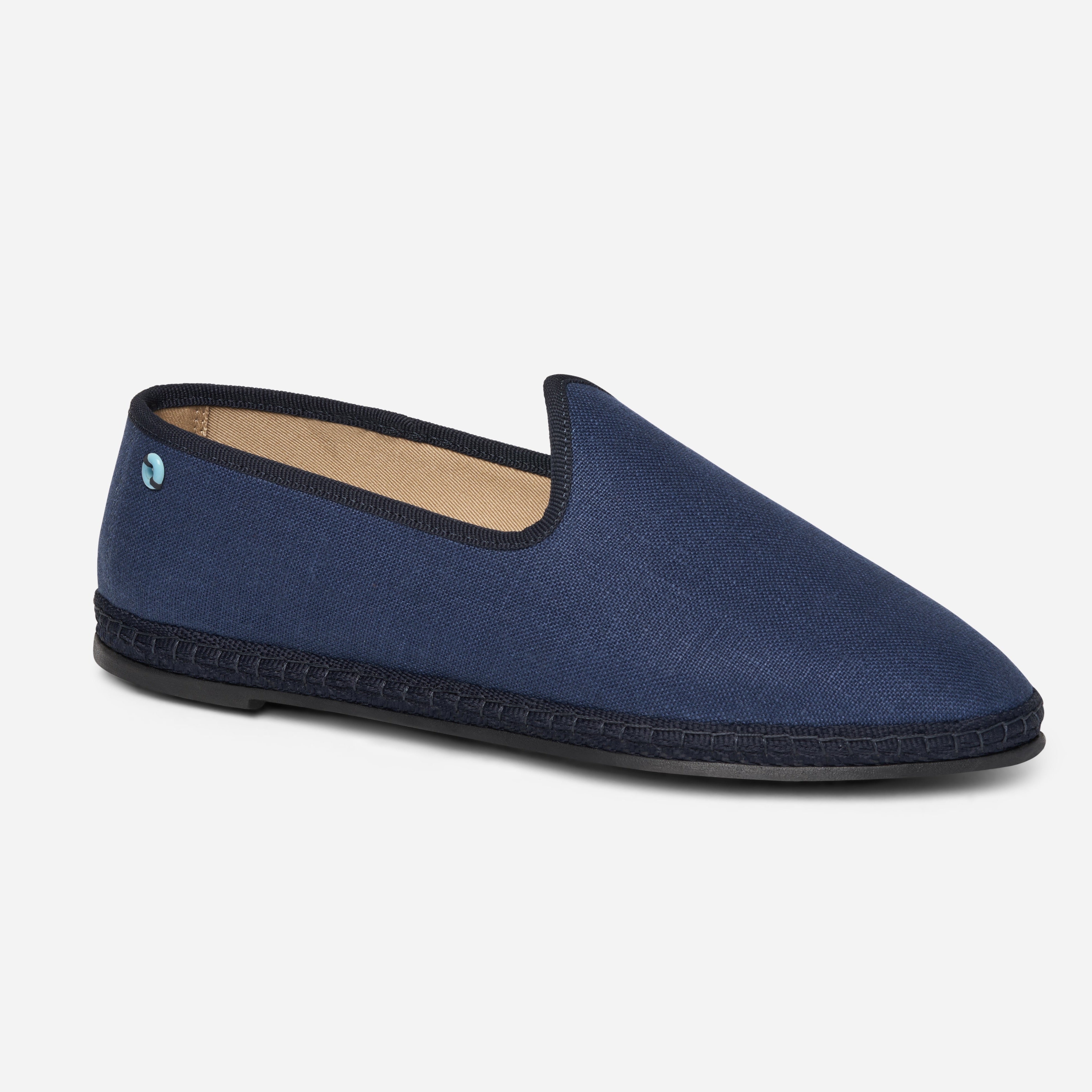 Friulane Wilde uomo in lino Blu, profilo laterale
