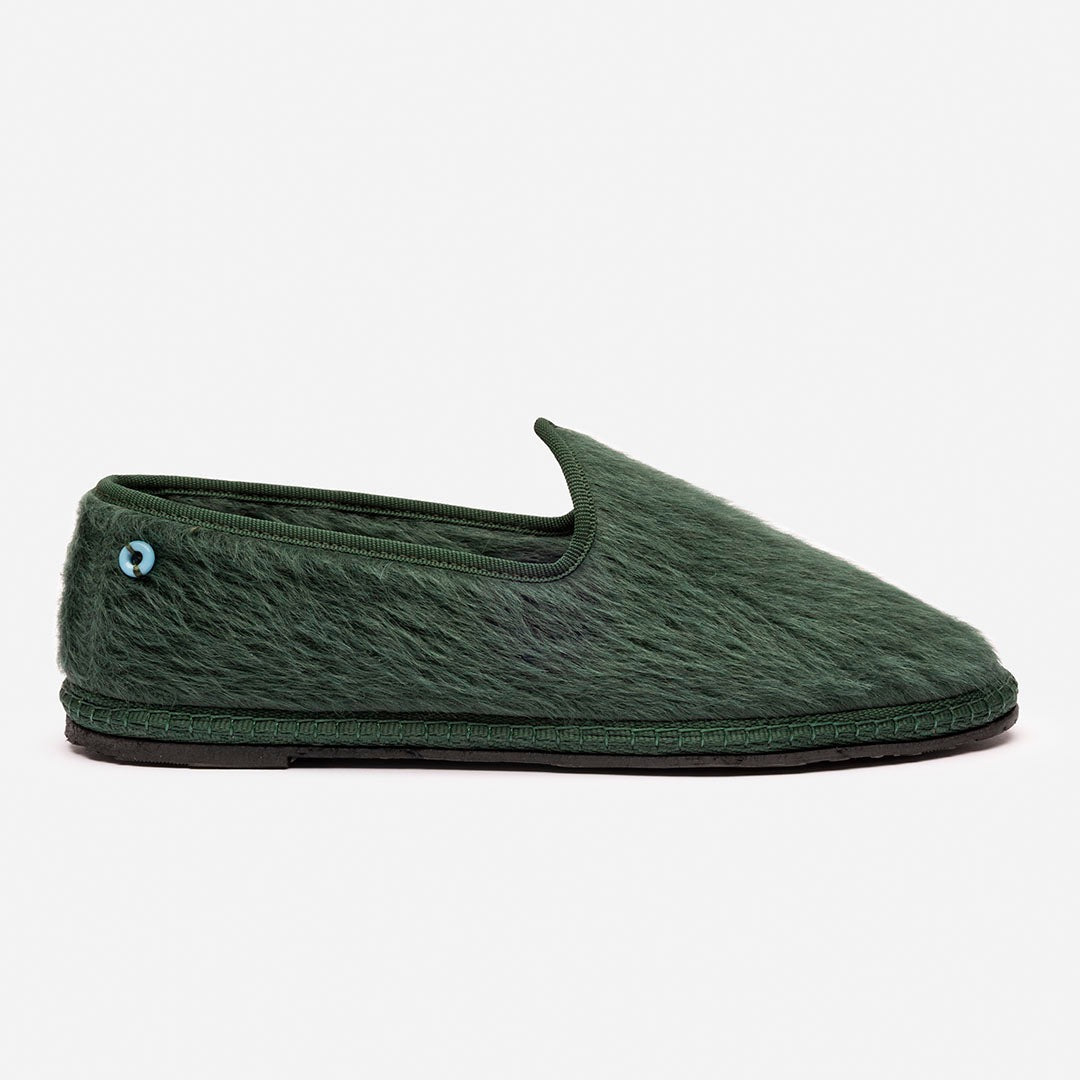 Friulane Wilde uomo in fibra di alpaca suri Verde, vista frontale