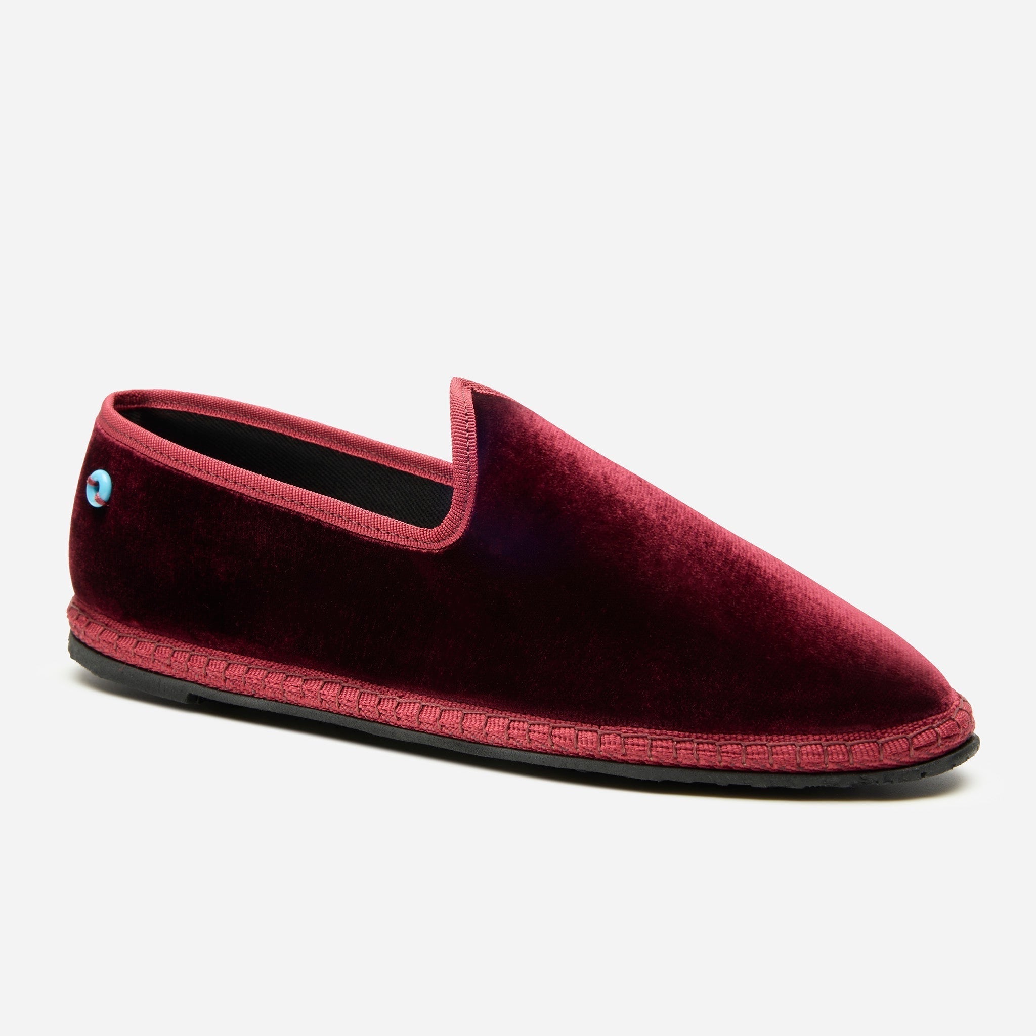 Friulane Wilde uomo in velluto tuxedo Bordeaux, profilo laterale