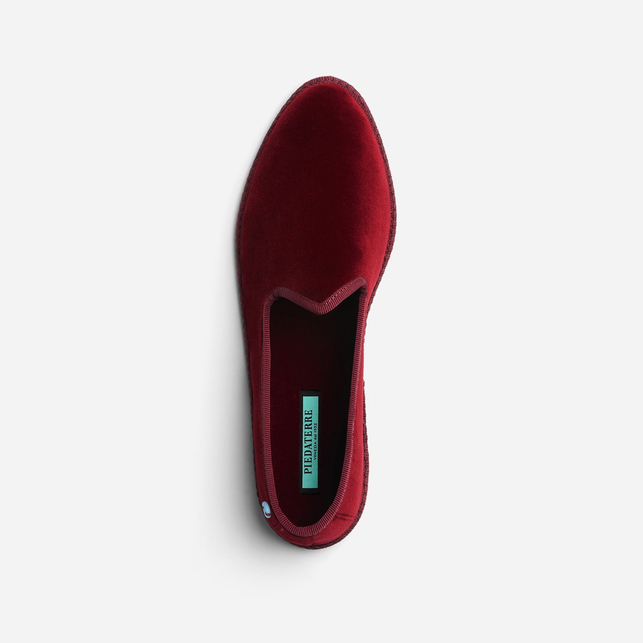 Friulane Wilde uomo in velluto di cotone Bordeaux, vista dall'alto