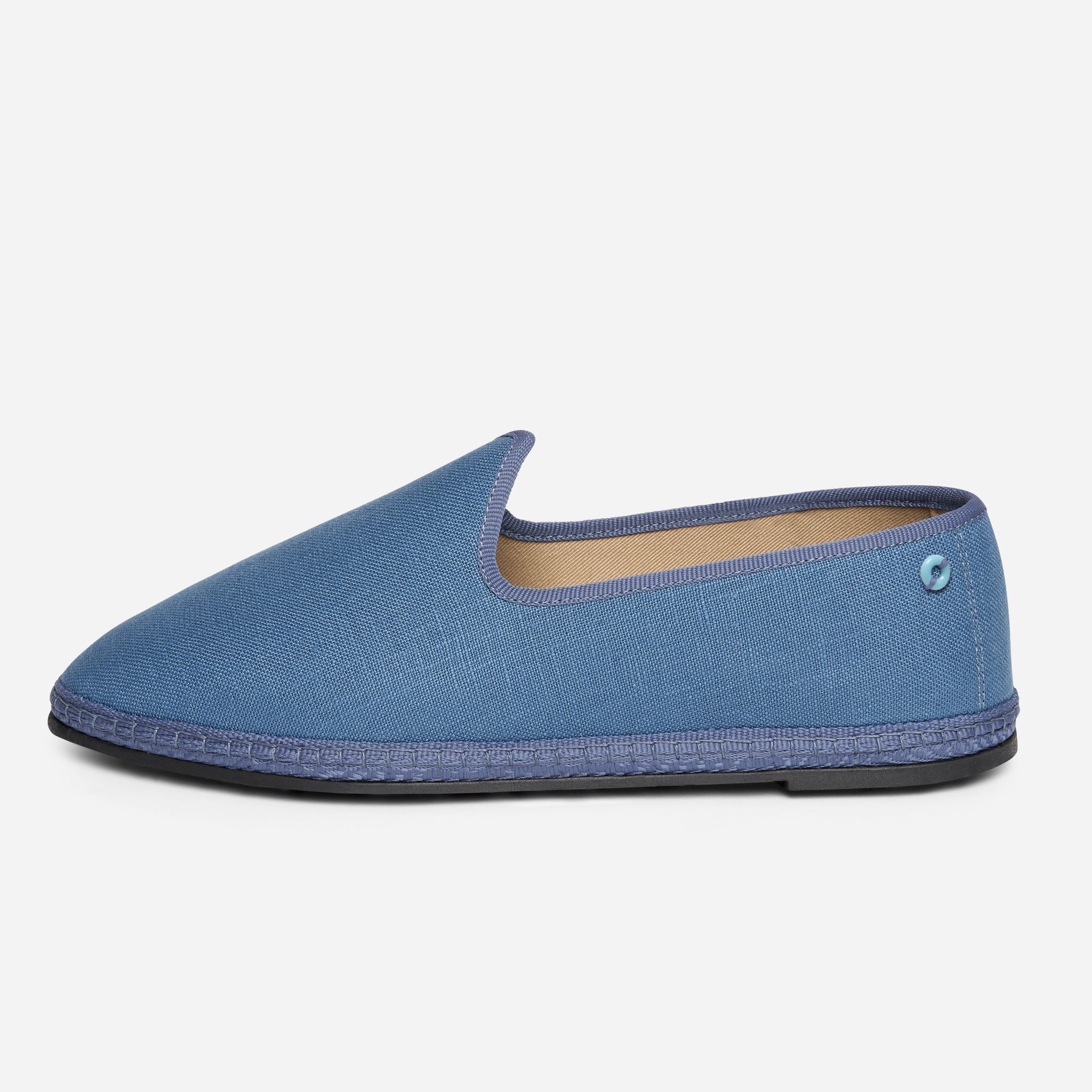 Friulane Wilde uomo in lino Azzurro, vista frontale