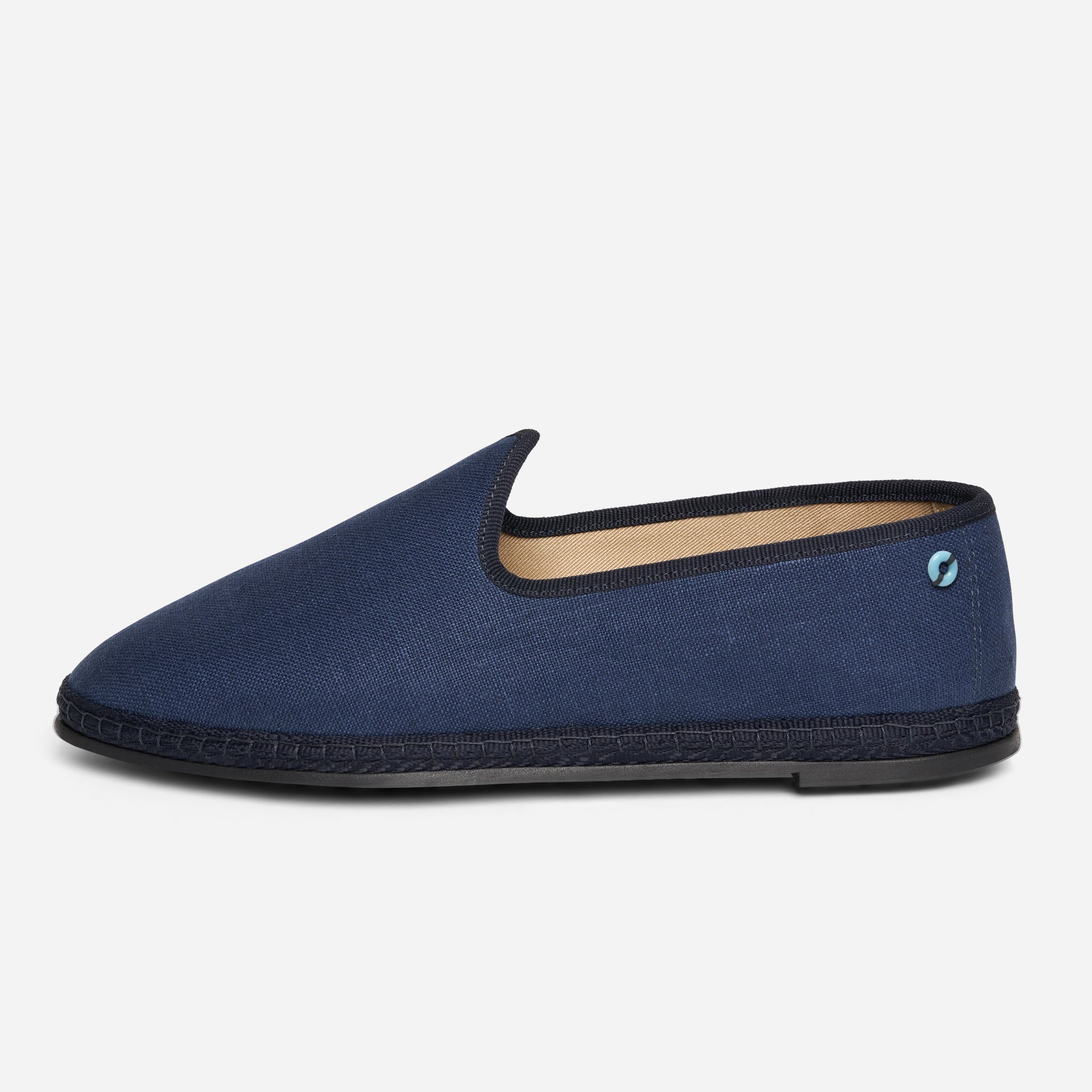 Friulane Wilde uomo in lino Blu, vista frontale