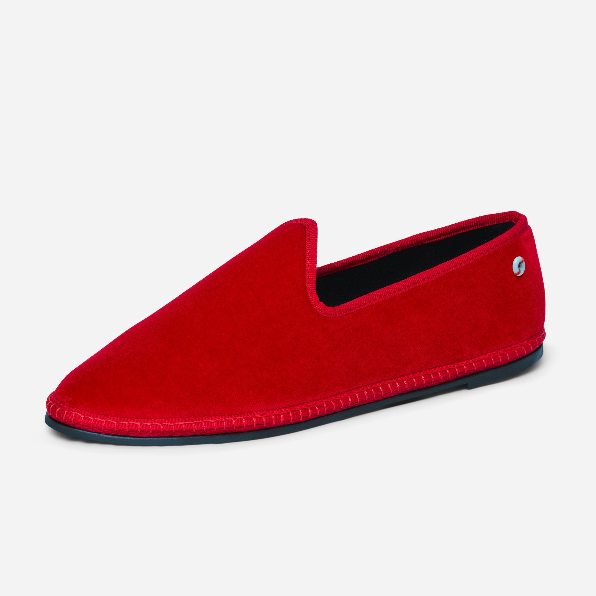 Friulane Wilde uomo in velluto di cotone Rosso, profilo laterale