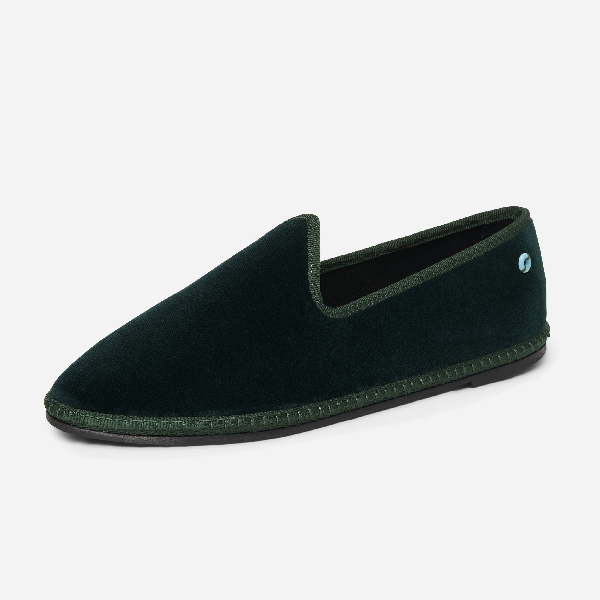 Friulane Wilde uomo in velluto di cotone Verde, profilo laterale